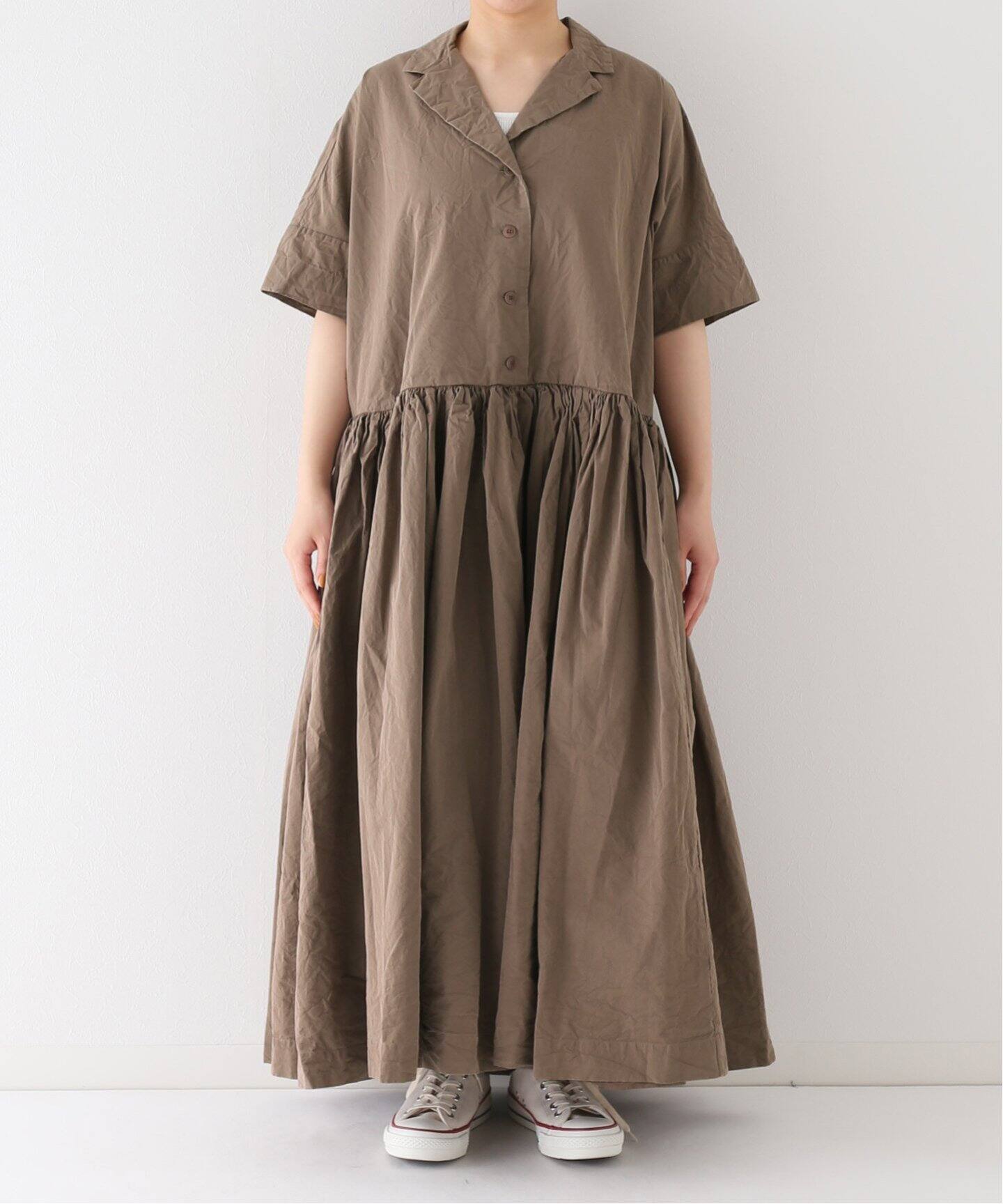 CASEY CASEY / ケイシー・ケイシー】OPEN COLLAR DRESS（ワンピース 