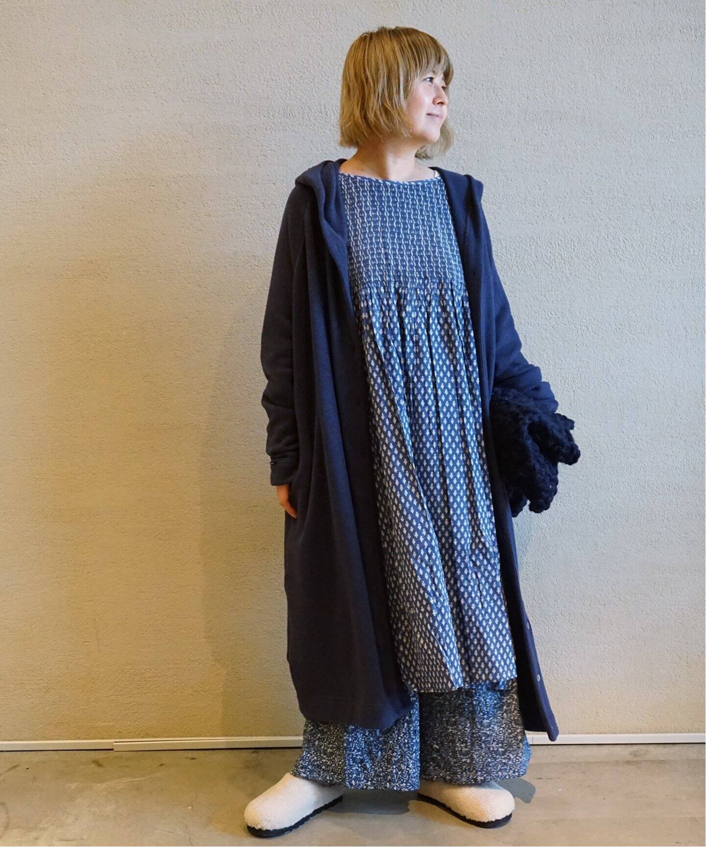 maison de soil/メゾン ド ソイル】 TREE BLOCK PRINT L/SL DRE 