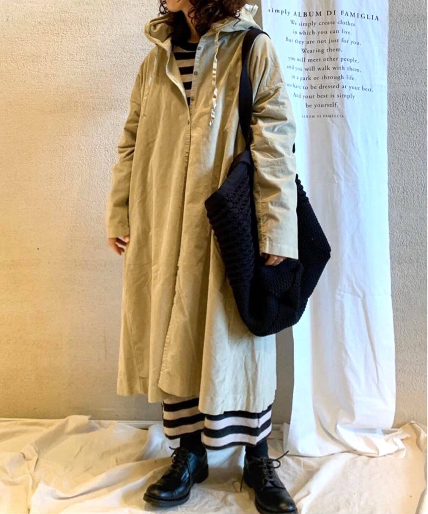 ALBUM DI FAMIGLIA/アルバム ディ ファミリア】VELVET HOODED DRSS  