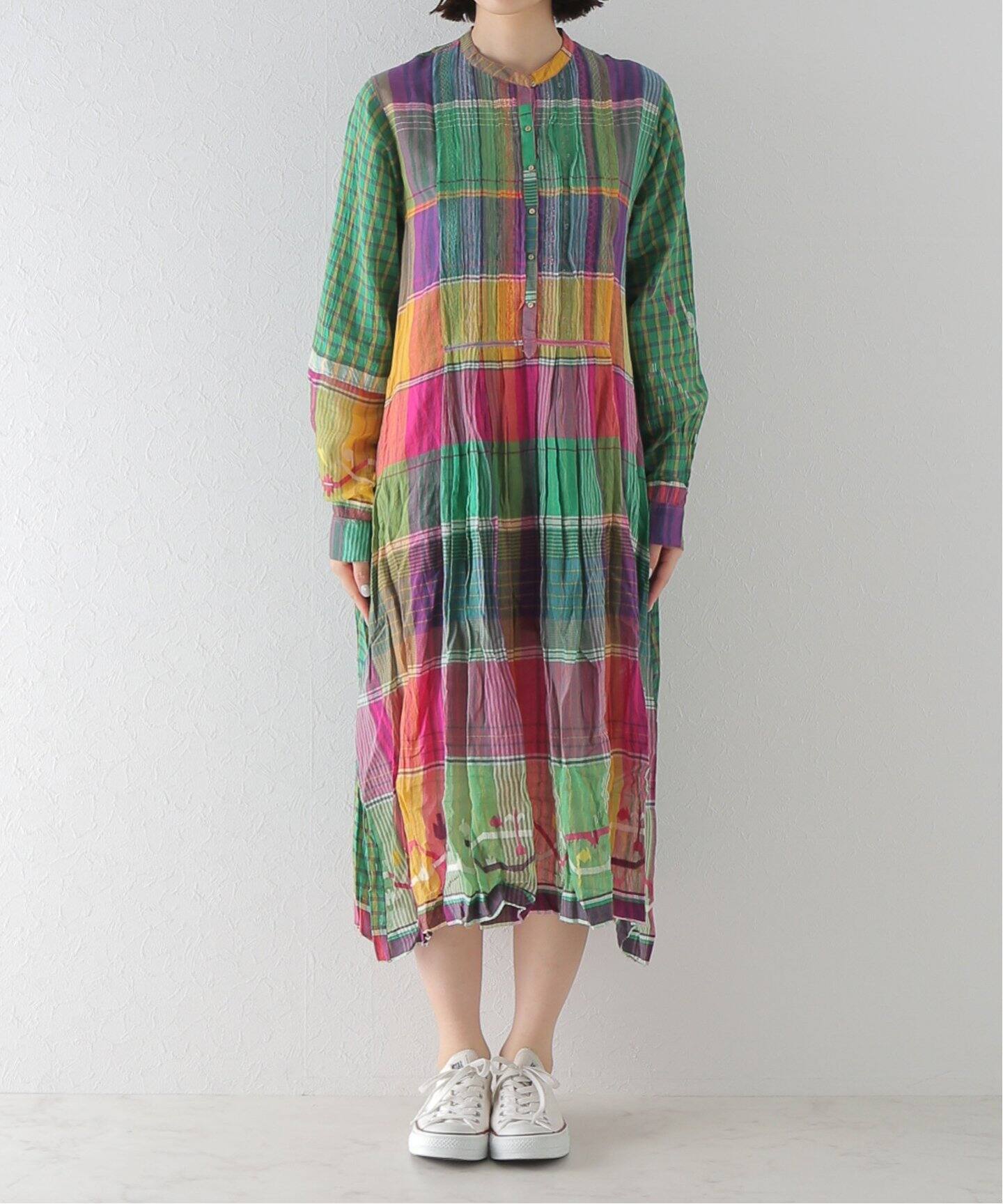 INJIRI/インジリ】CHECK BUTTON DRESS（ワンピース）｜journal  