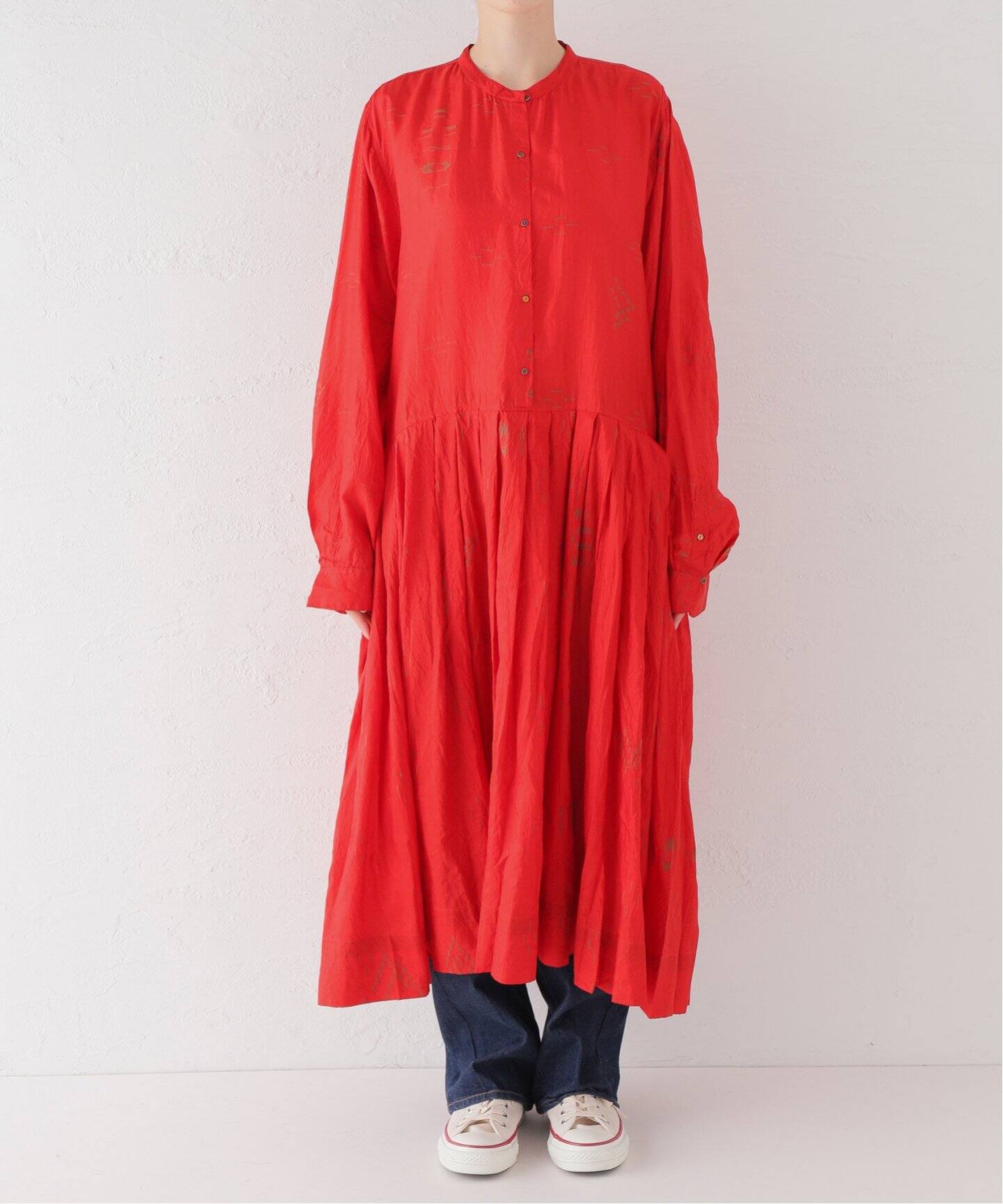 INJIRI/インジリ】 BUTTON GATHERED DRESS（ワンピース）｜journal 