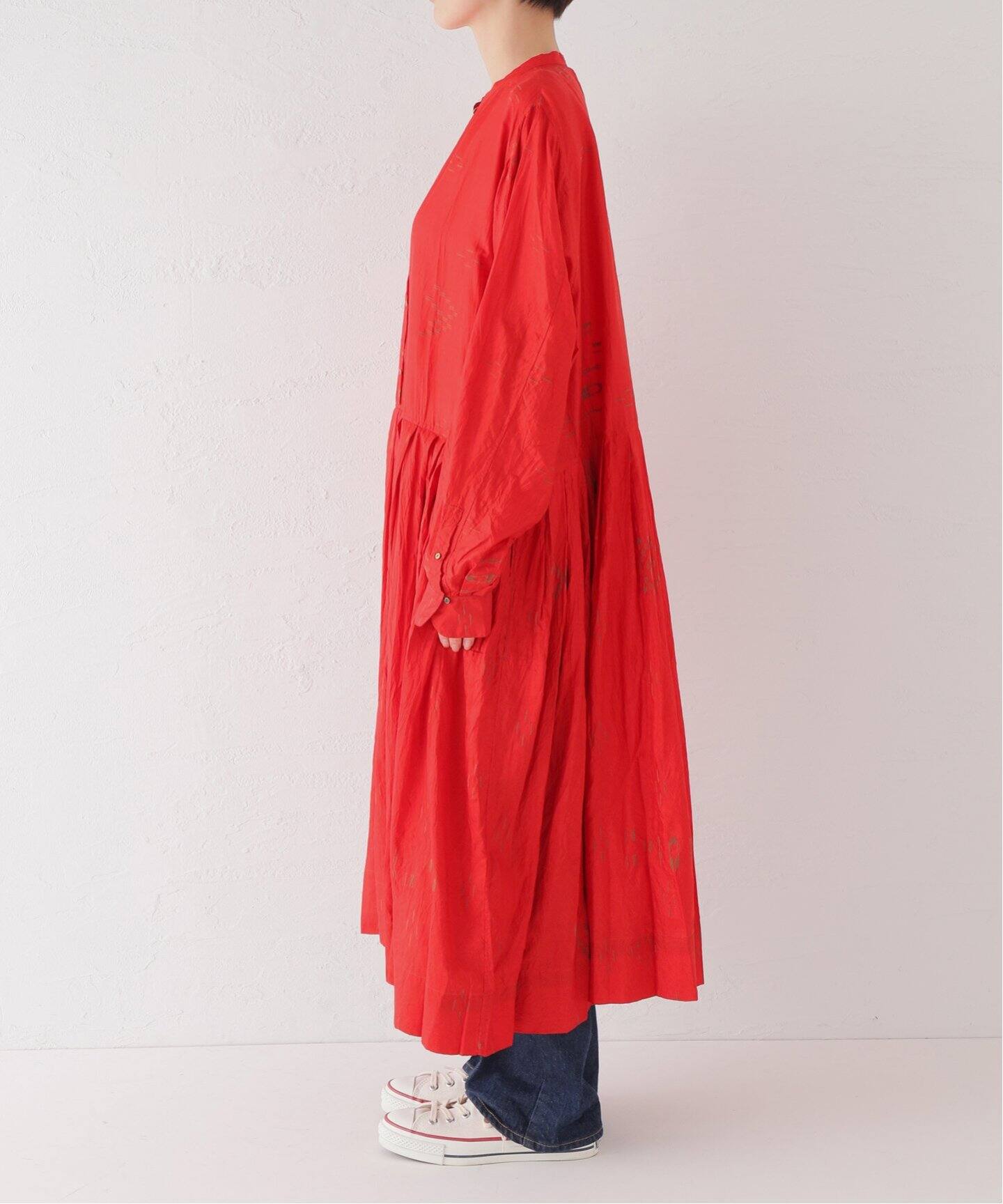 INJIRI/インジリ】 BUTTON GATHERED DRESS（ワンピース）｜journal 