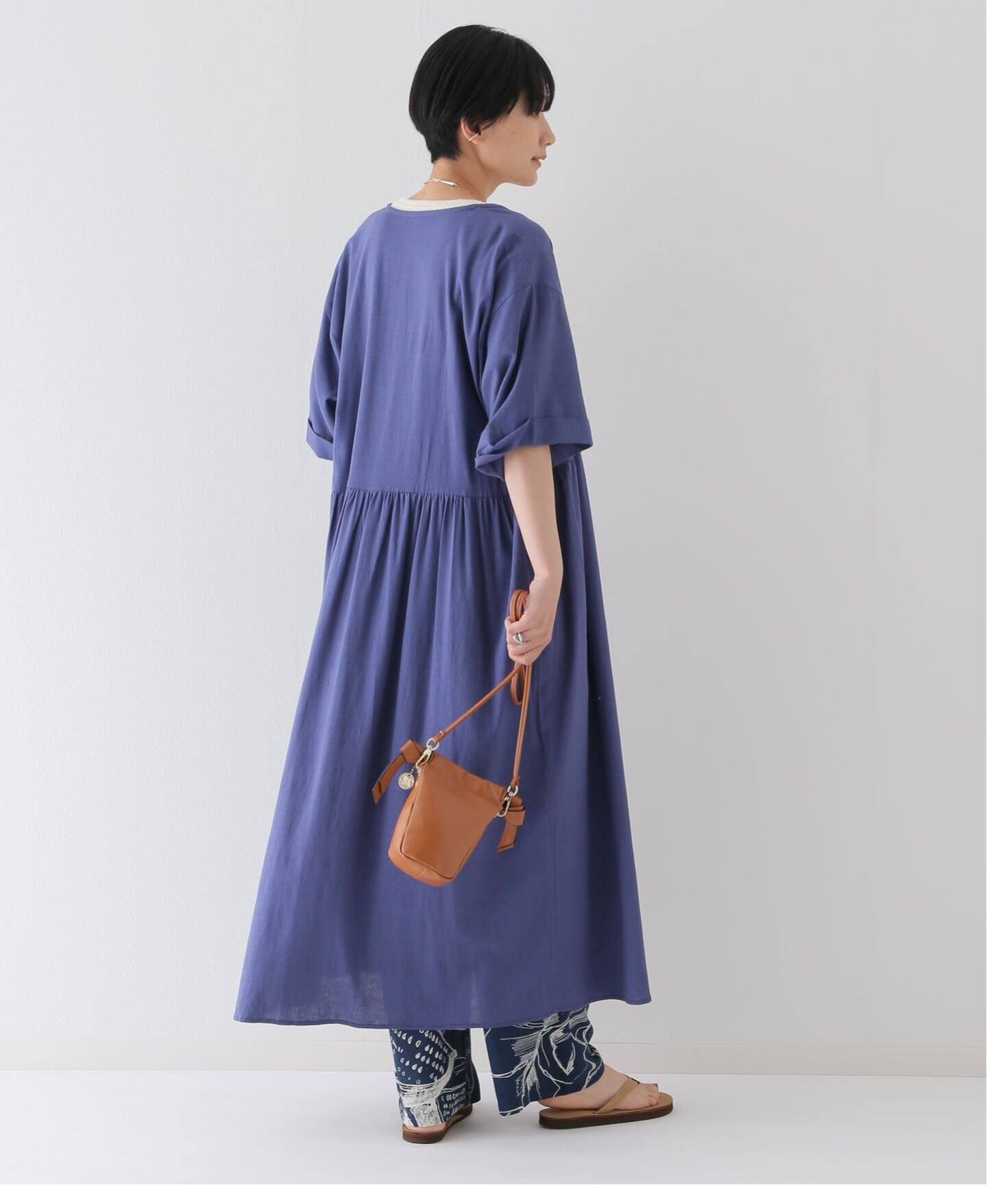 individualsentiments レーヨン×リネン ワンピース やさし