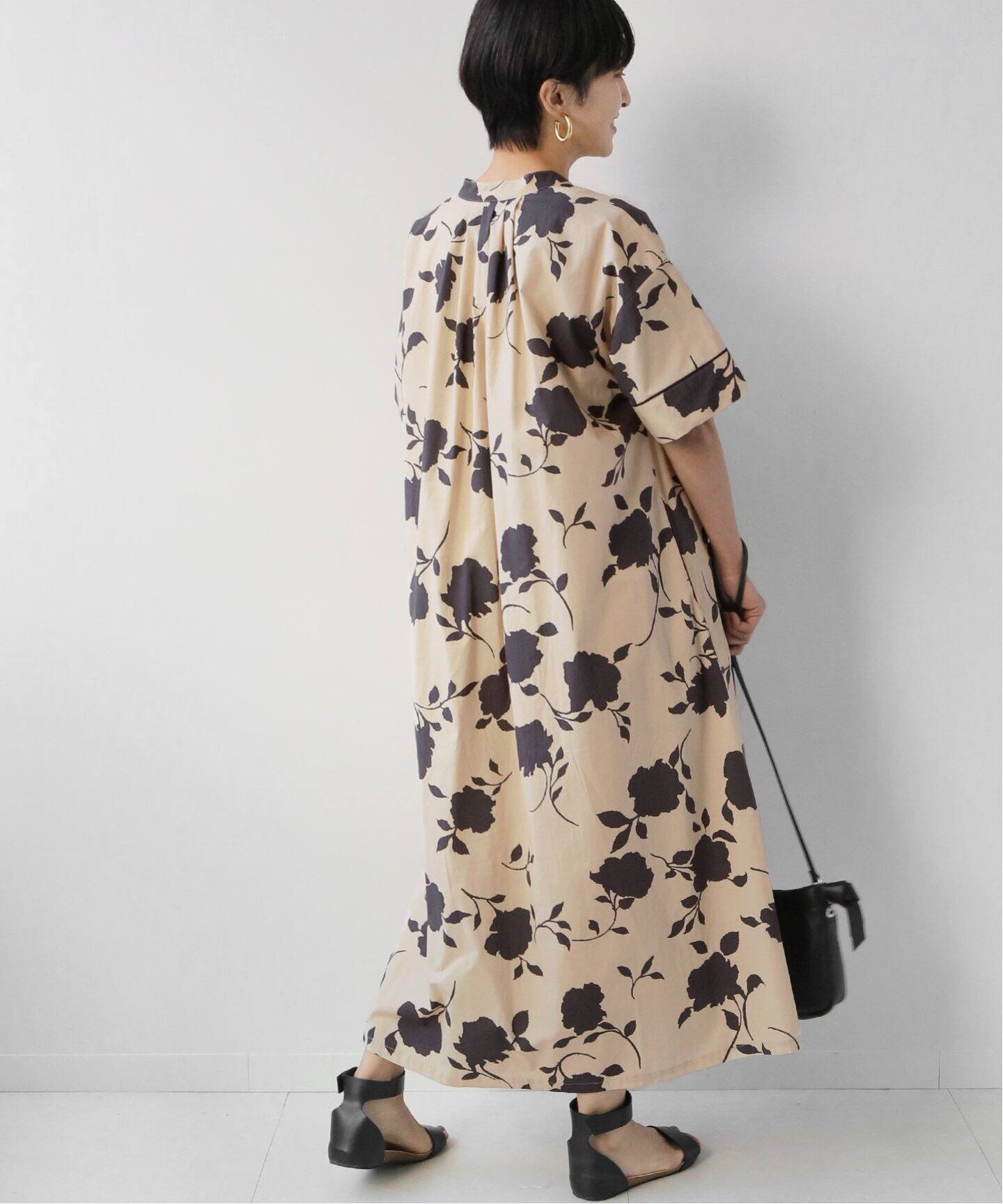 バイカラーフラワーAラインワンピース（ワンピース）｜JOURNAL  