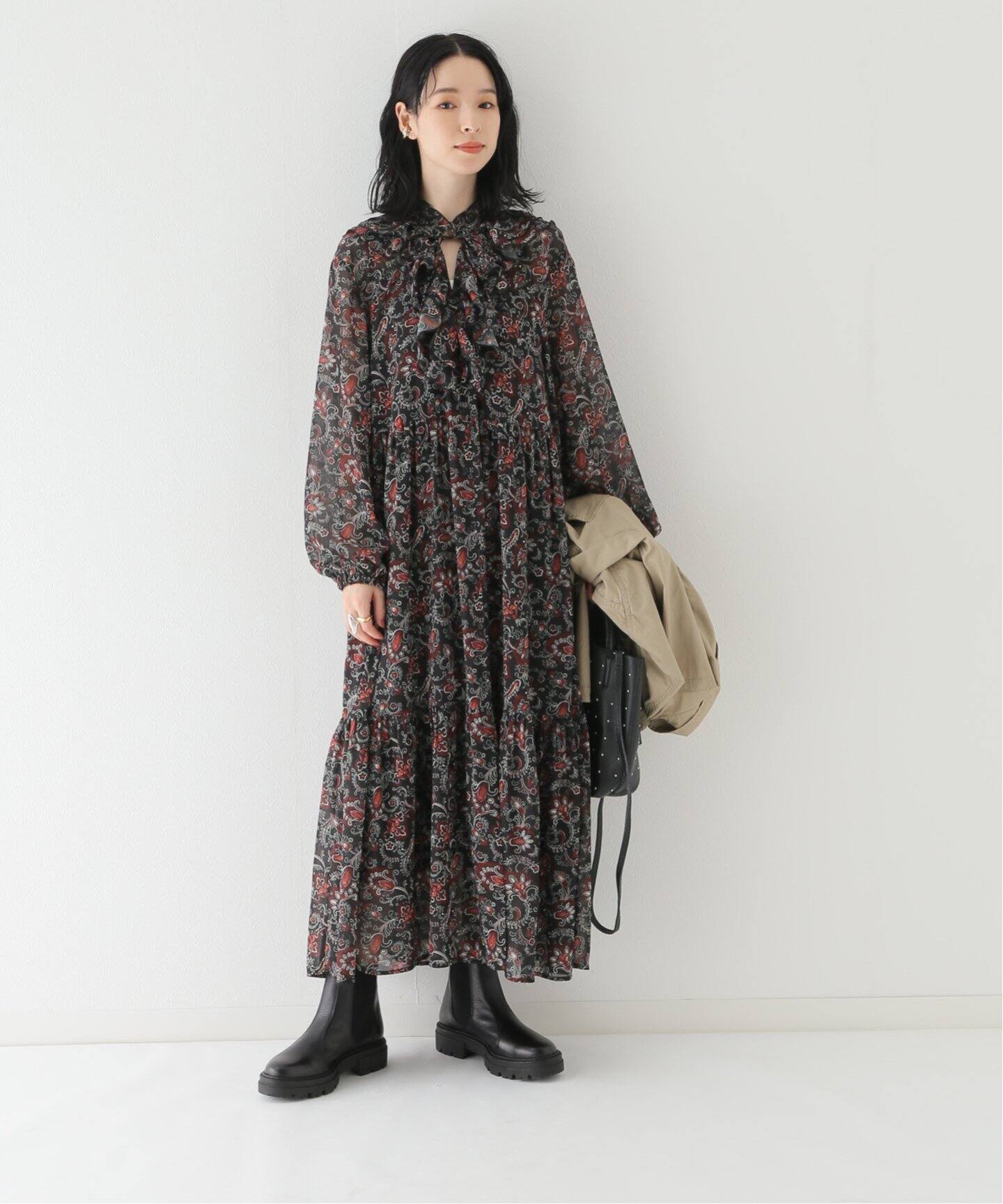 ペイズリープリントラッフルワンピース|JOURNAL STANDARD relume ...