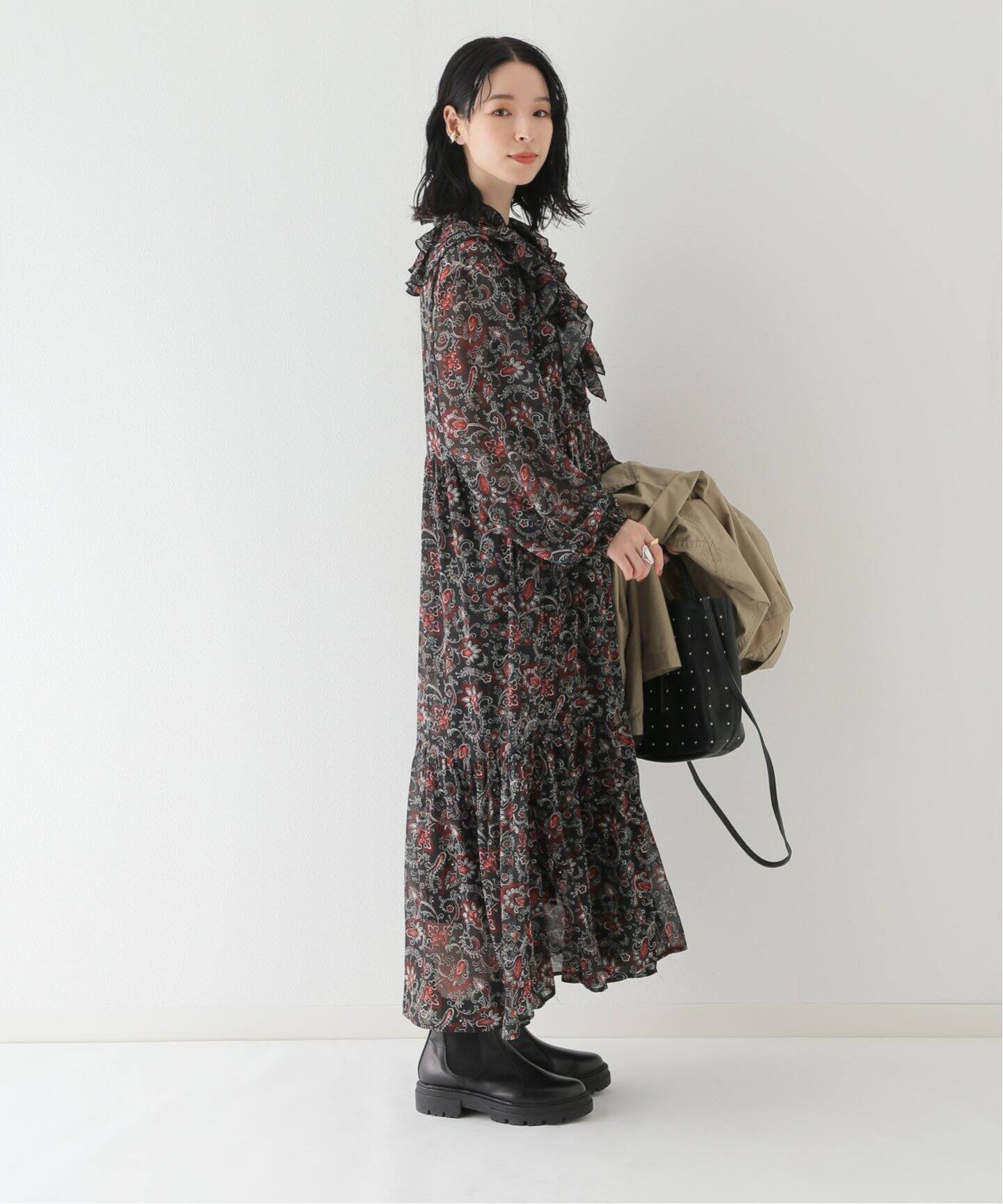 ペイズリープリントラッフルワンピース|JOURNAL STANDARD relume ...