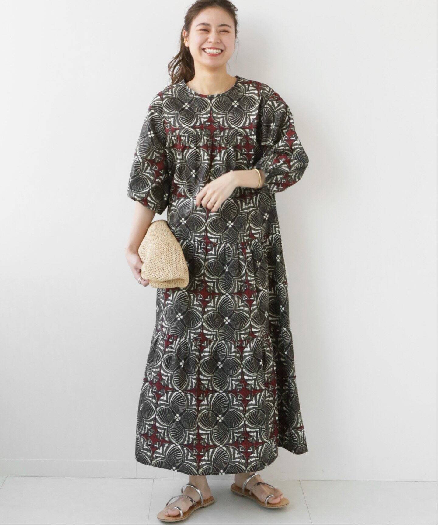 アフリカンプリントティアードワンピース（ワンピース）｜JOURNAL  
