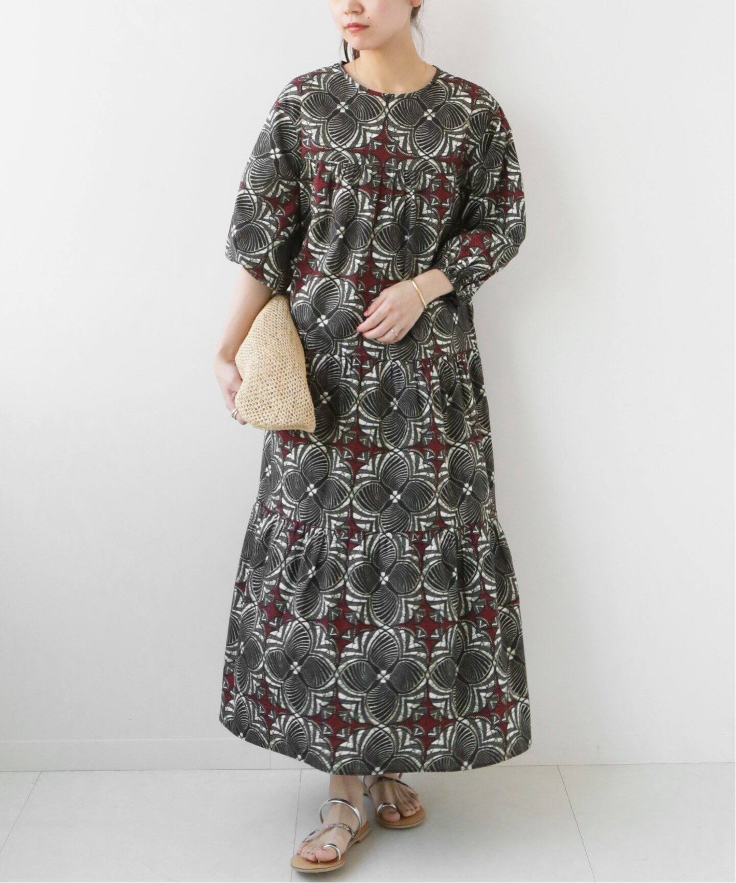 アフリカンプリントティアードワンピース（ワンピース）｜JOURNAL  