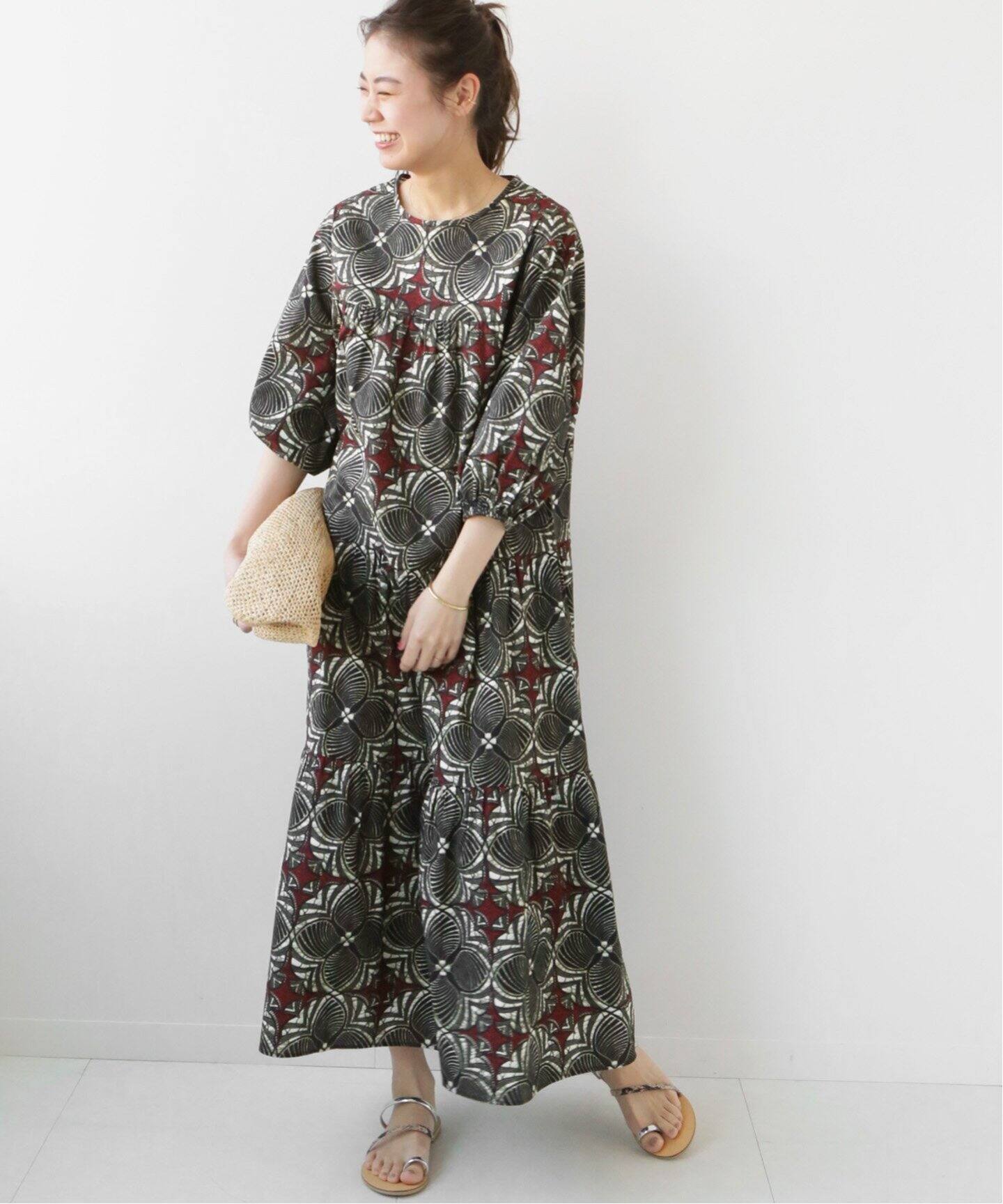 アフリカンプリントティアードワンピース（ワンピース）｜JOURNAL  