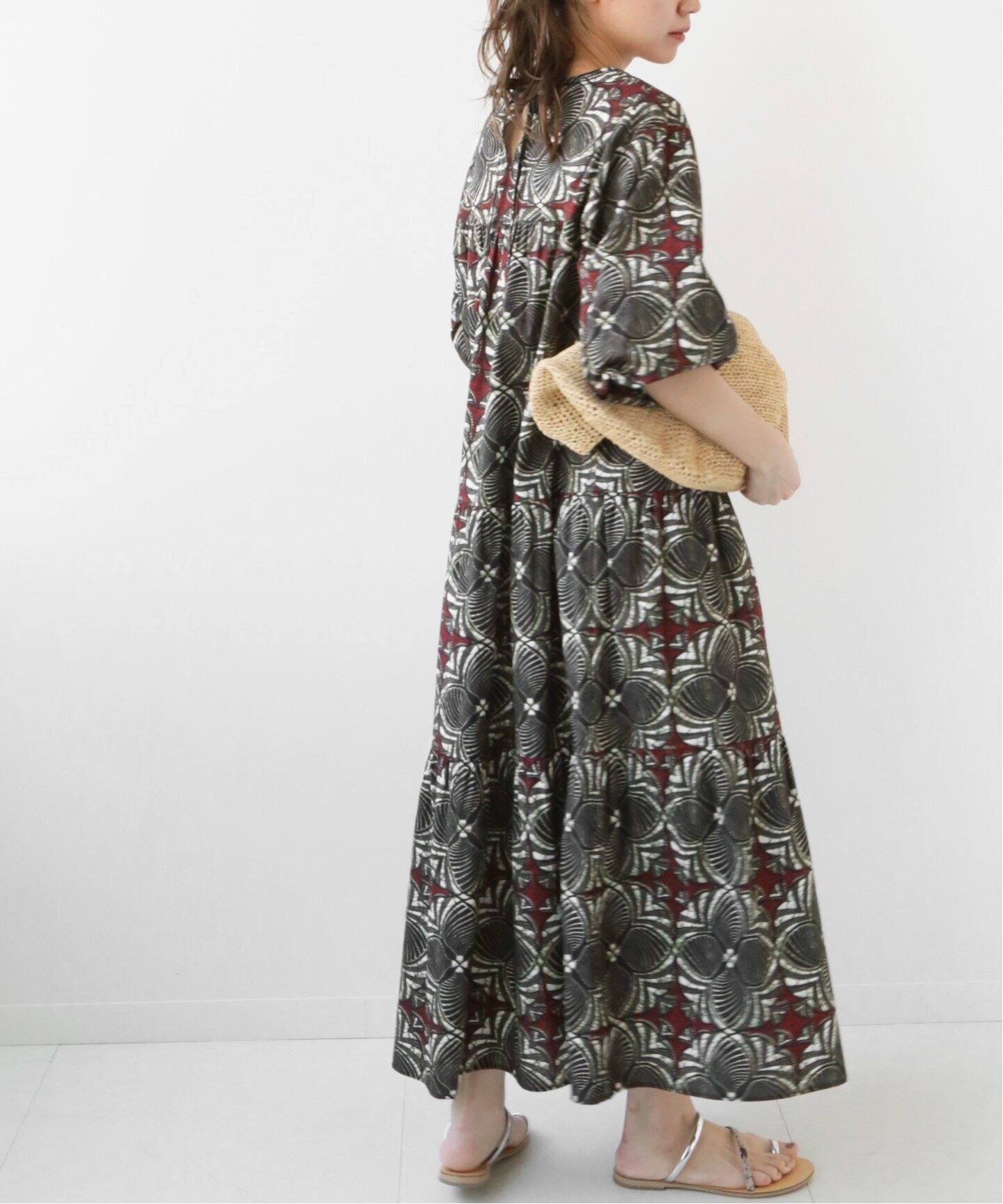 アフリカンプリントティアードワンピース（ワンピース）｜JOURNAL  