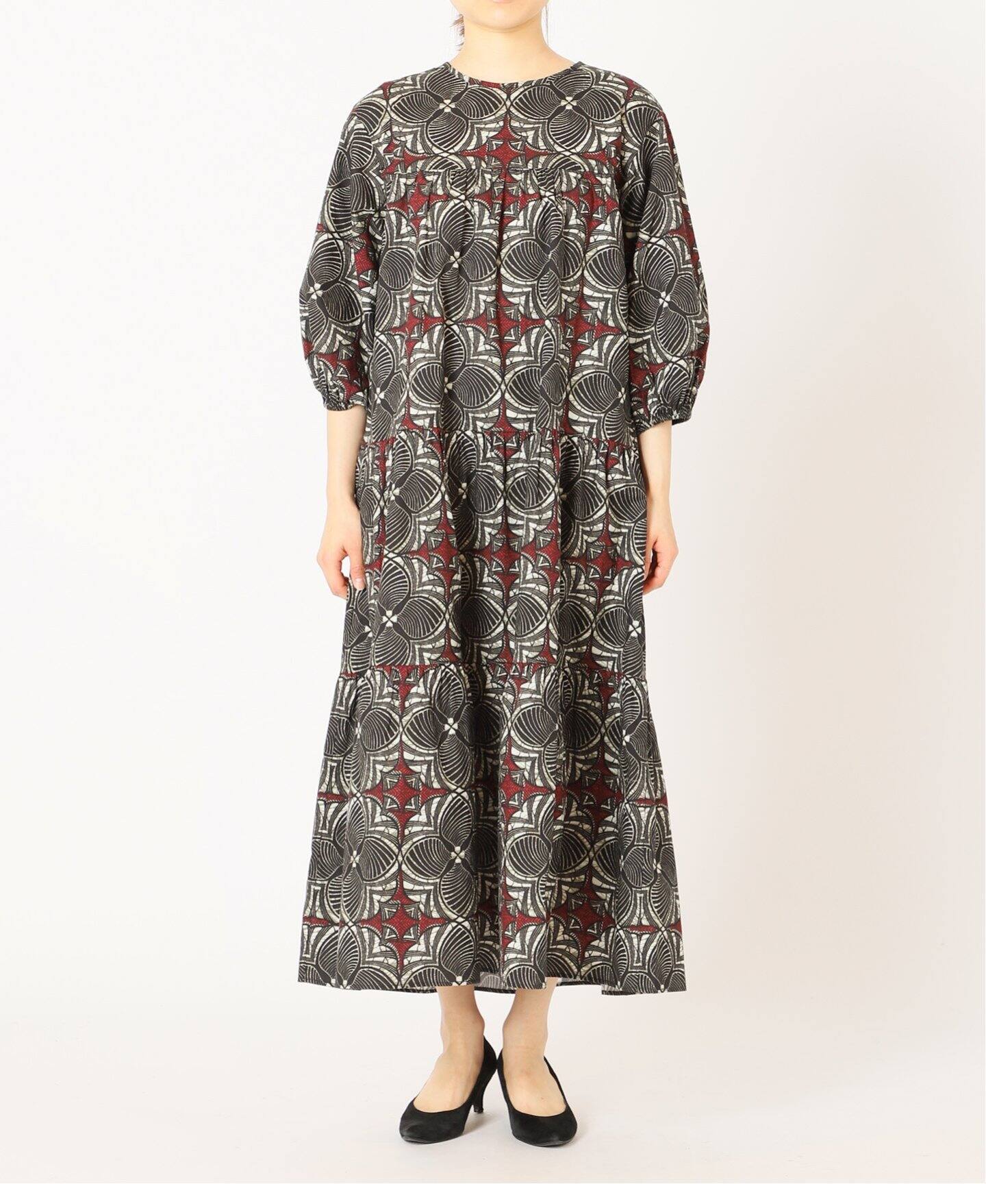 アフリカンプリントティアードワンピース（ワンピース）｜JOURNAL  