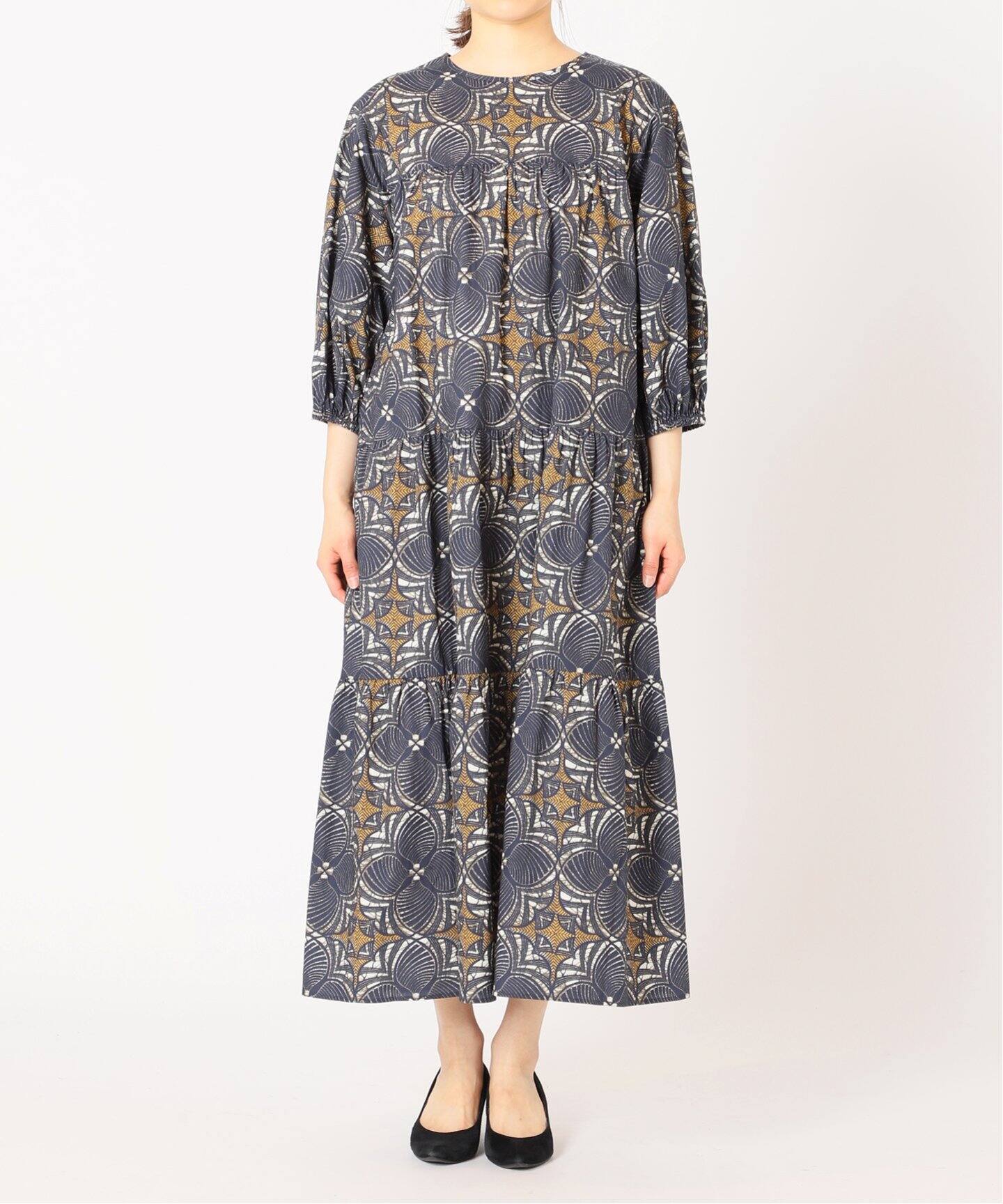 アフリカンプリントティアードワンピース（ワンピース）｜JOURNAL  