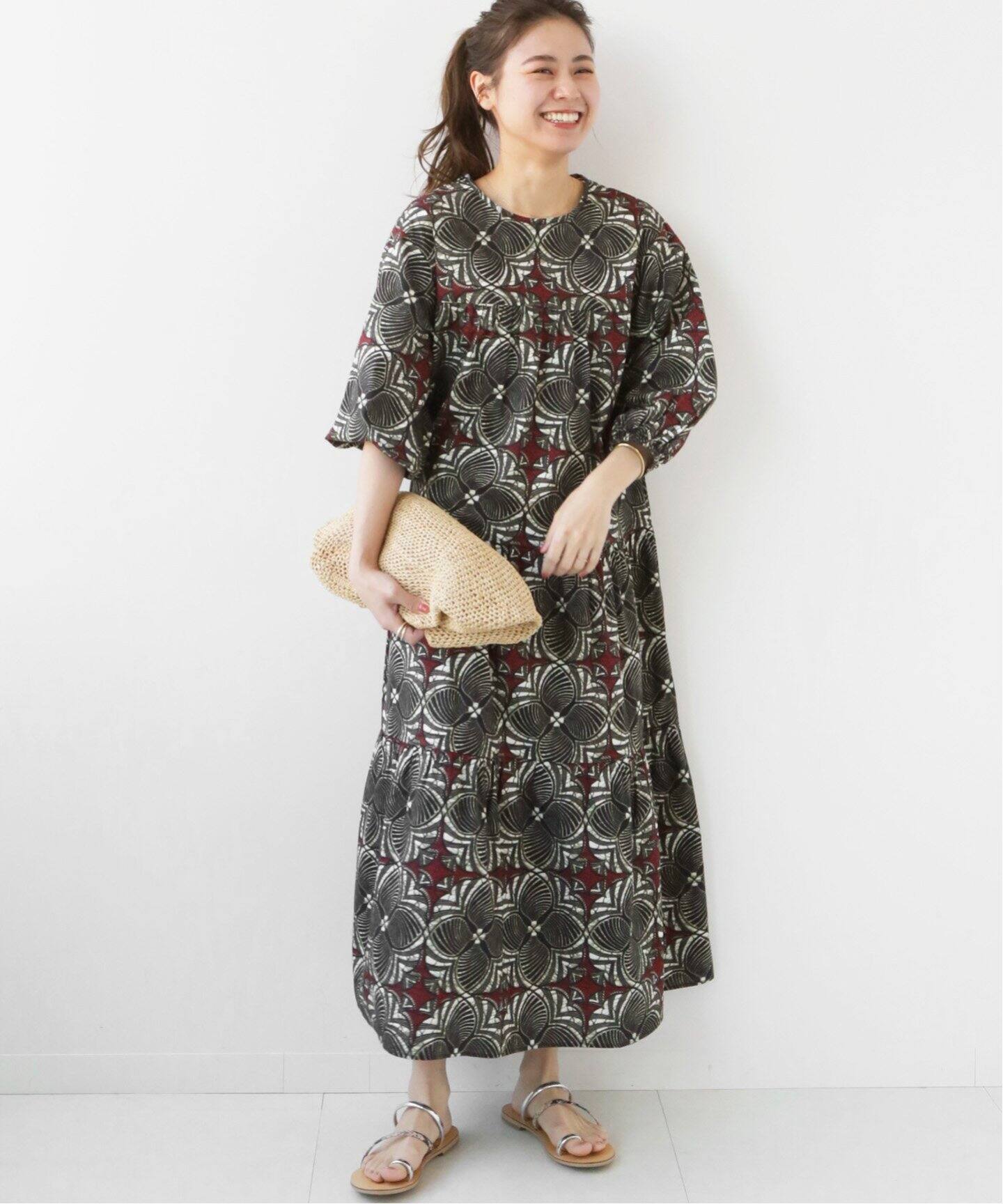 アフリカンプリントティアードワンピース（ワンピース）｜JOURNAL  