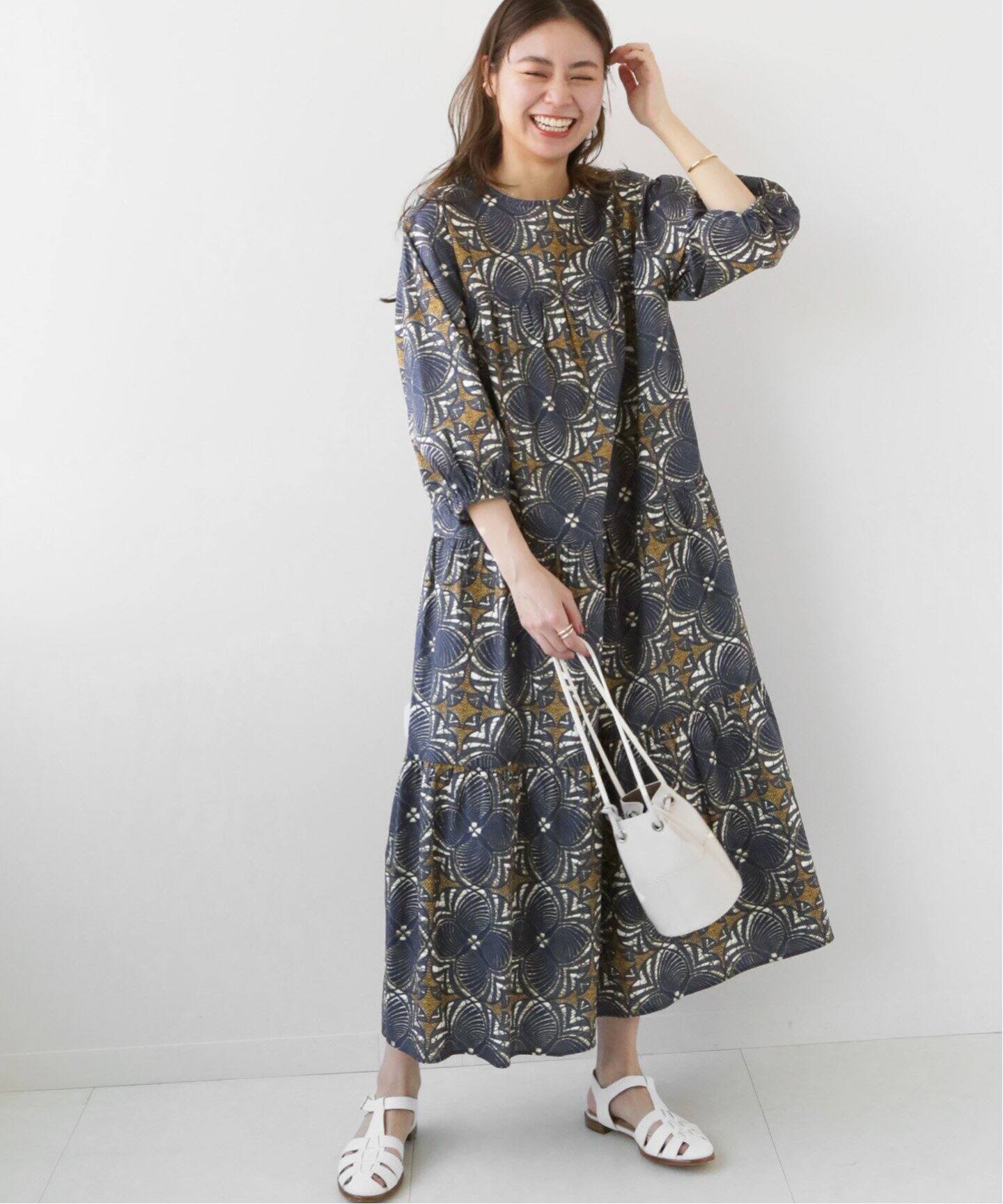 アフリカンプリントティアードワンピース（ワンピース）｜JOURNAL  
