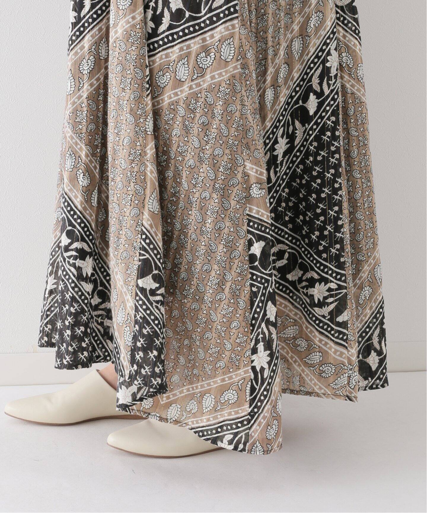 SARA MALLIKA/サラマリカ】CTN BLOCK PATTERN DRESS：ワンピース  