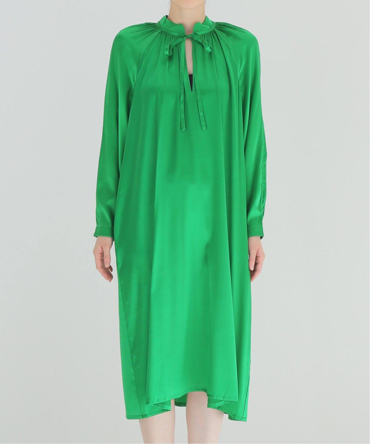 YVES SALOMON / イヴ サロモン】 シルクサテン ドレス（ワンピース  