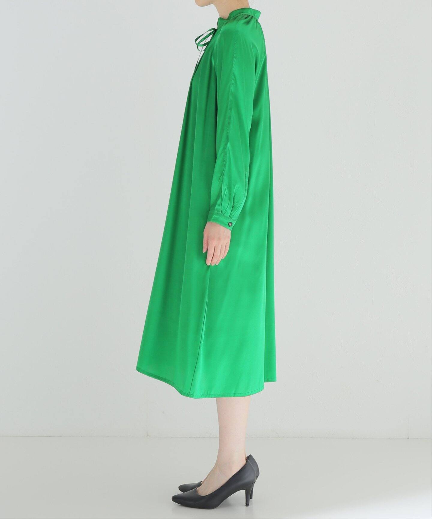 YVES SALOMON / イヴ サロモン】 シルクサテン ドレス（ワンピース  