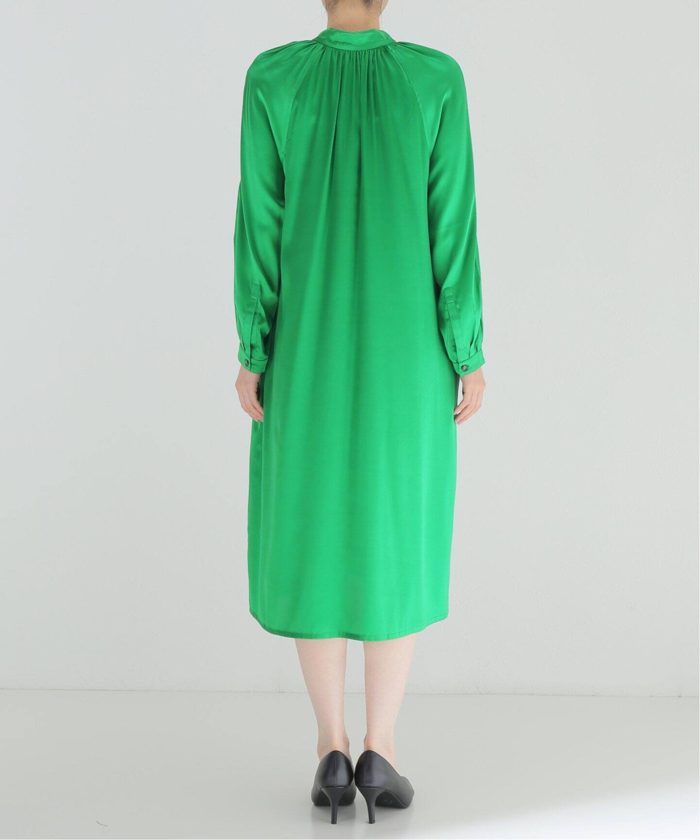 YVES SALOMON / イヴ サロモン】 シルクサテン ドレス（ワンピース  