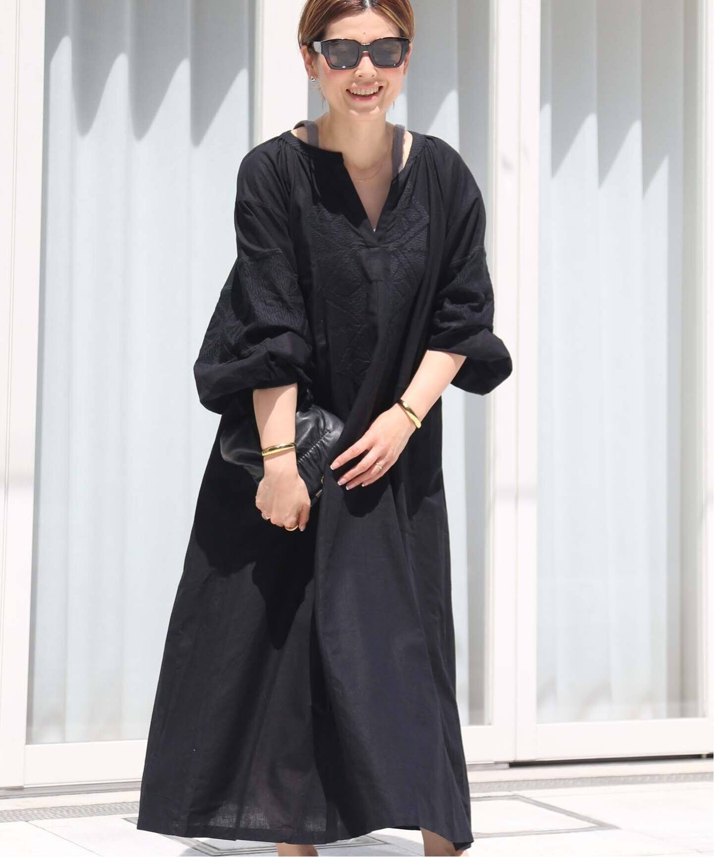 サラマリカ刺繍ワンピースsara mallika ドゥーズィエムクラス - 長袖  