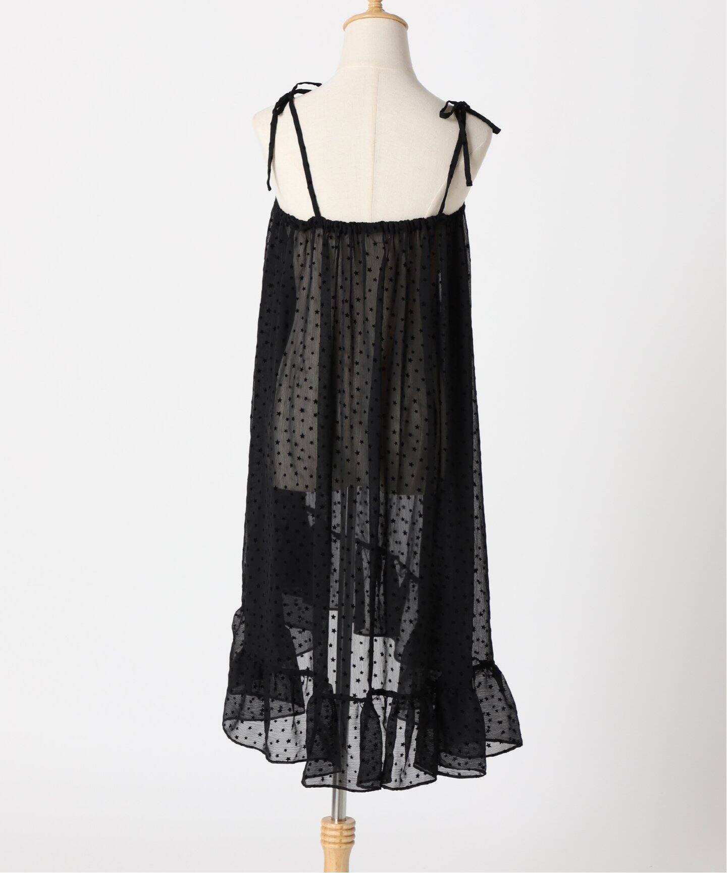 星柄フロッキー 2Wayラッフルワンピース（ワンピース）｜L 