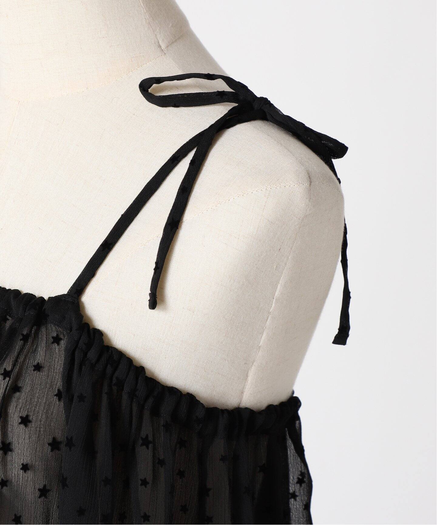 星柄フロッキー 2Wayラッフルワンピース（ワンピース）｜L 