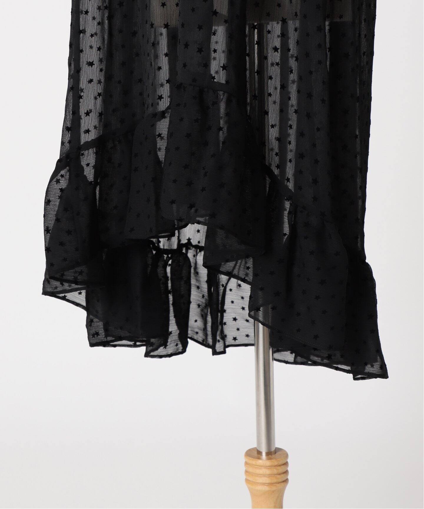 星柄フロッキー 2Wayラッフルワンピース（ワンピース）｜L 