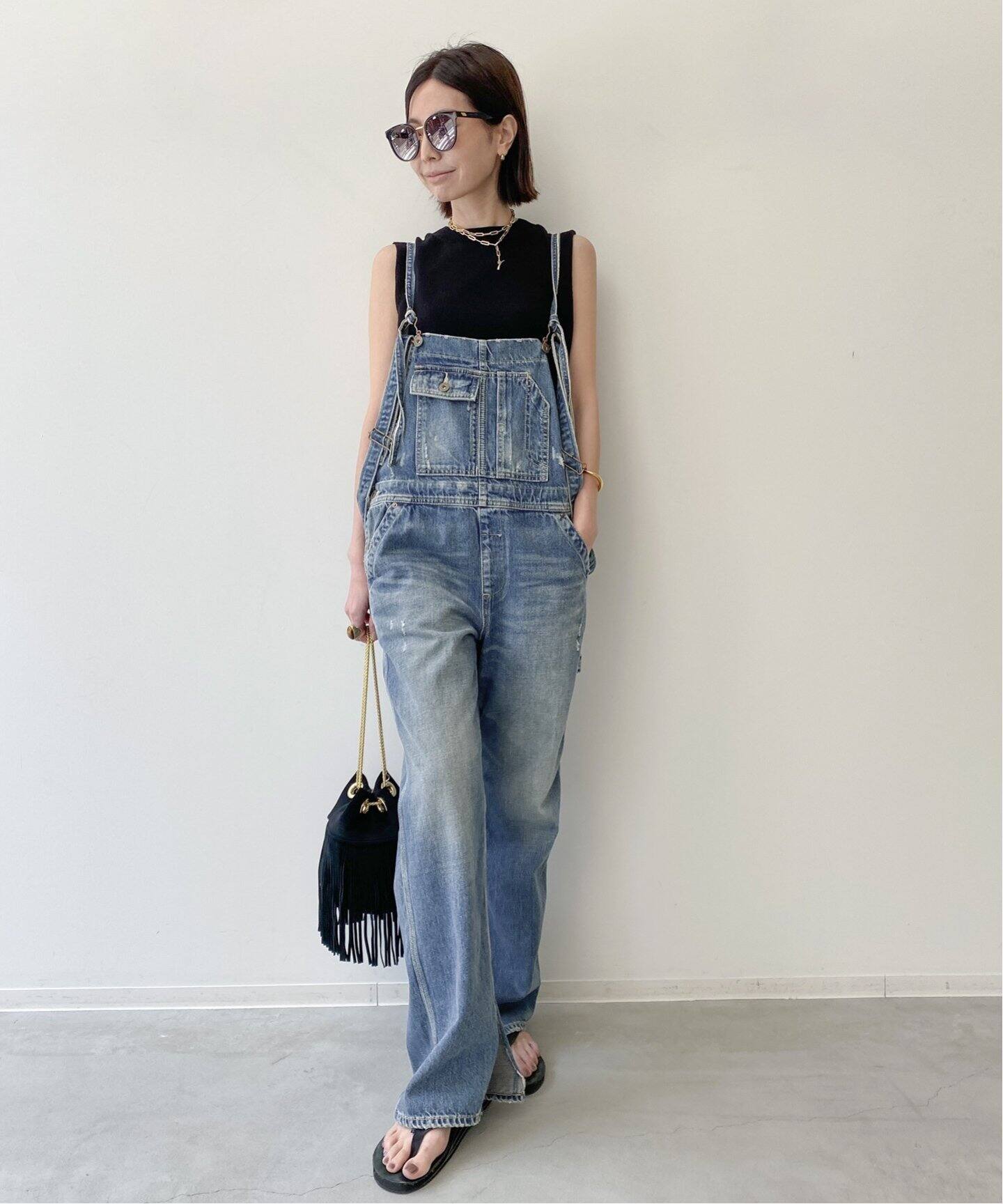 Denim over all（サロペット／オーバーオール）｜L
