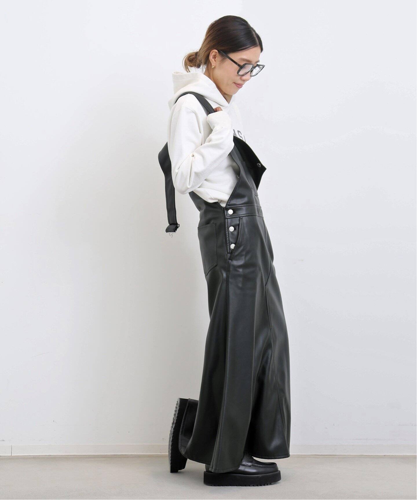 Artificial Leather Overall Skirt（その他スカート）｜L