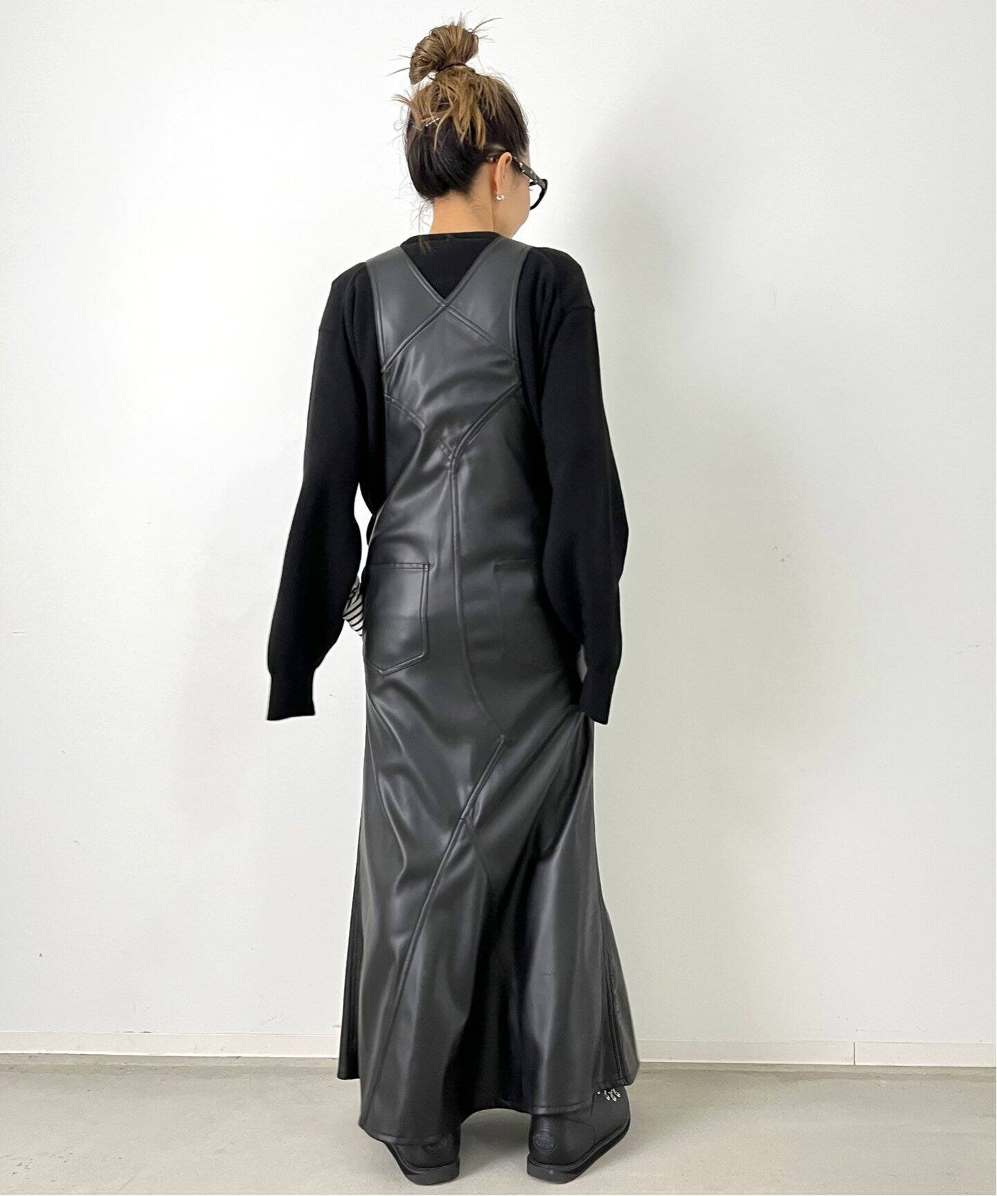 Artificial Leather Overall Skirt（その他スカート）｜L