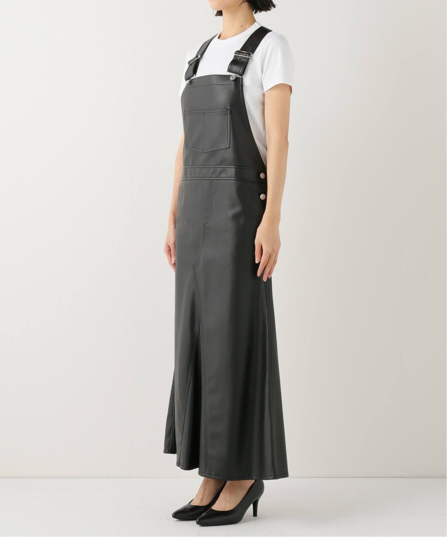 Artificial Leather Overall Skirt（その他スカート）｜L