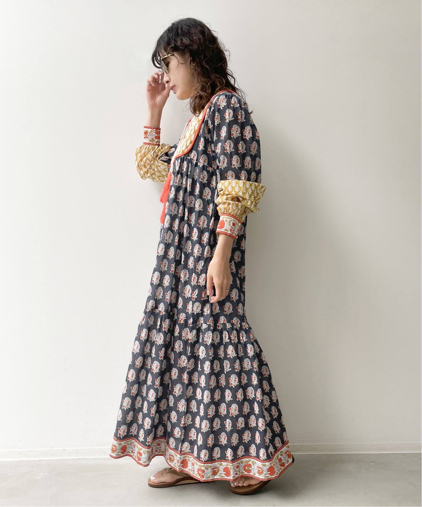 SZ Blockprints/エスゼットブロックプリント】Jodhpur Dress  