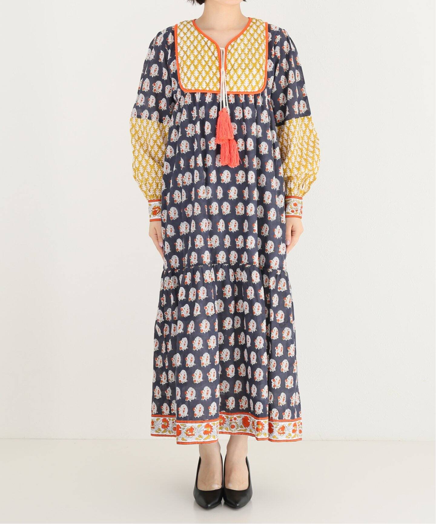 SZ Blockprints/エスゼットブロックプリント】Jodhpur Dress 