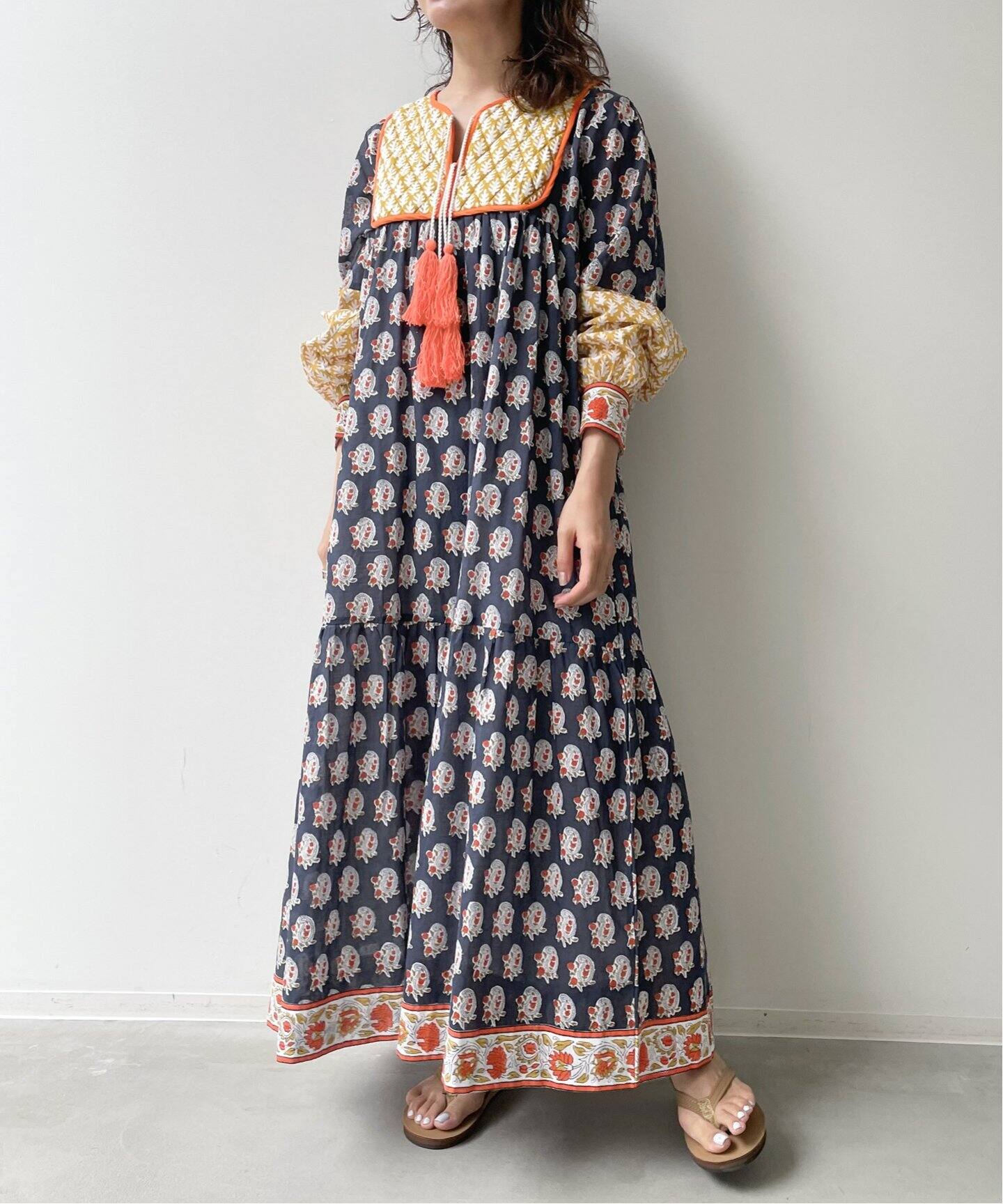 SZ Blockprints/エスゼットブロックプリント】Jodhpur Dress  