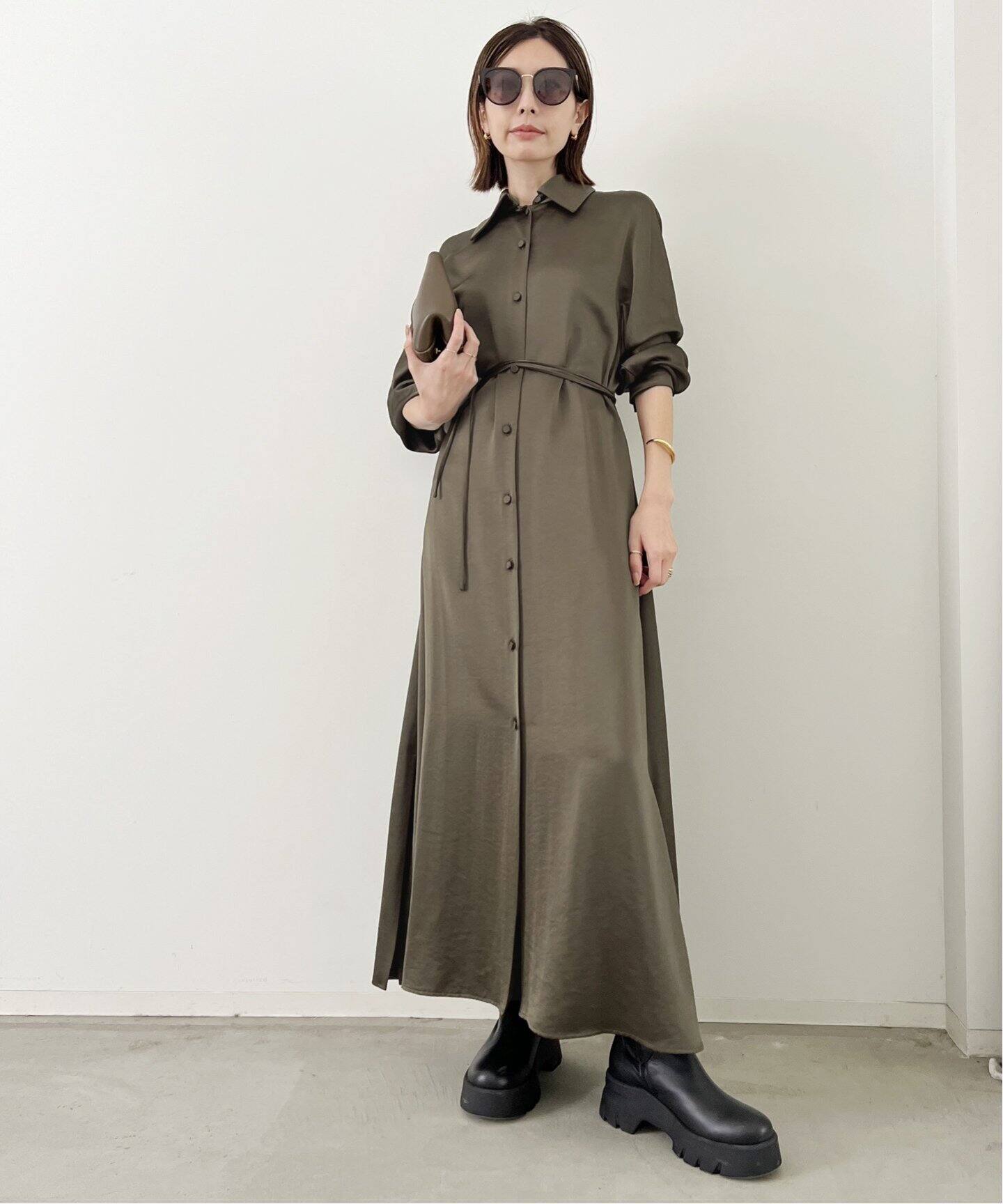 KALLMEYER/カルメイヤー】Dolman Shirtdress（ワンピース）｜L  