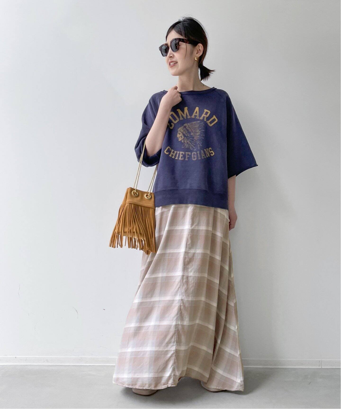 REMI RELIEF/レミレリーフ】CHECK CAMI DRESS（ワンピース）｜L 