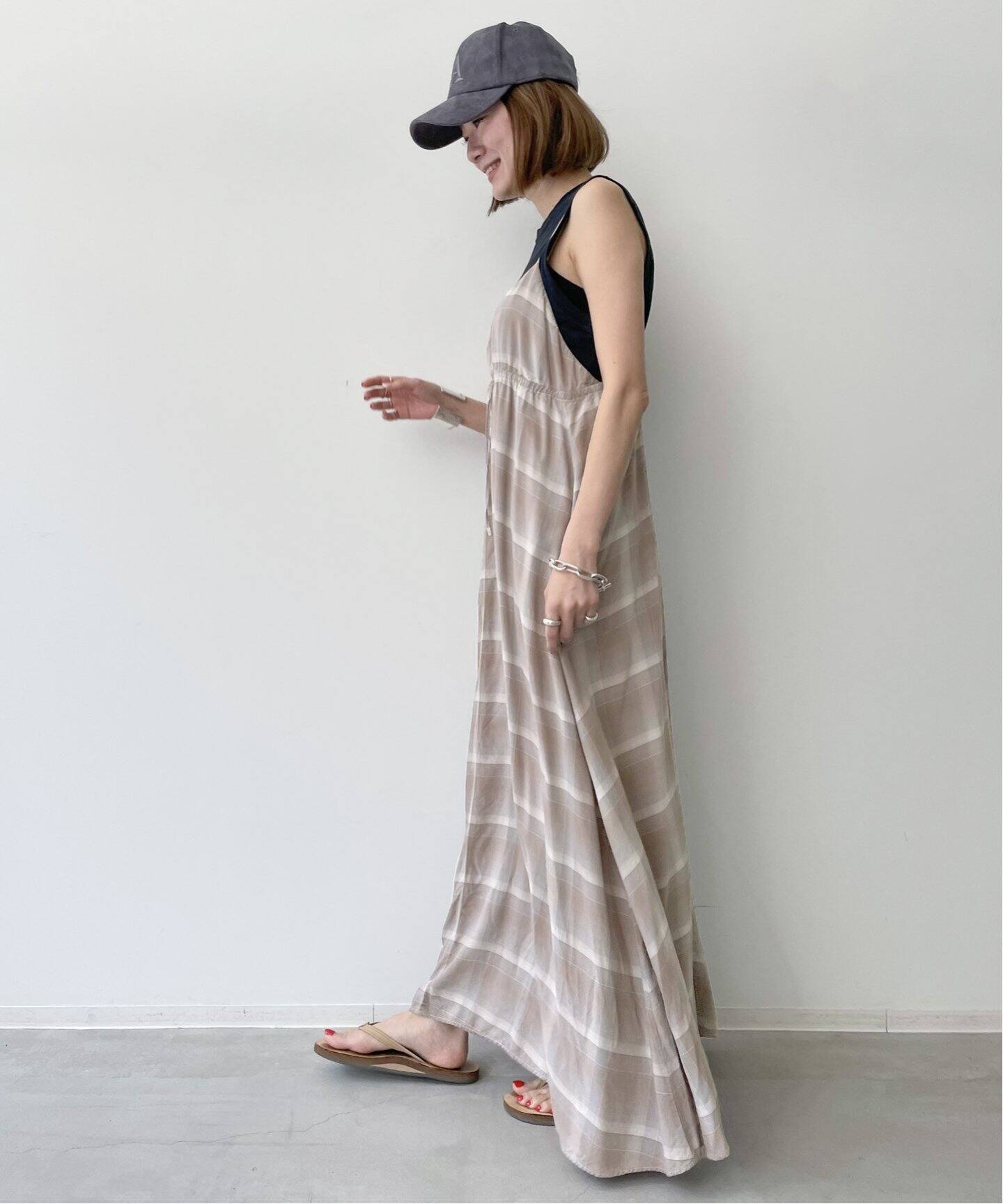 REMI RELIEF/レミレリーフ】CHECK CAMI DRESS（ワンピース）｜L 