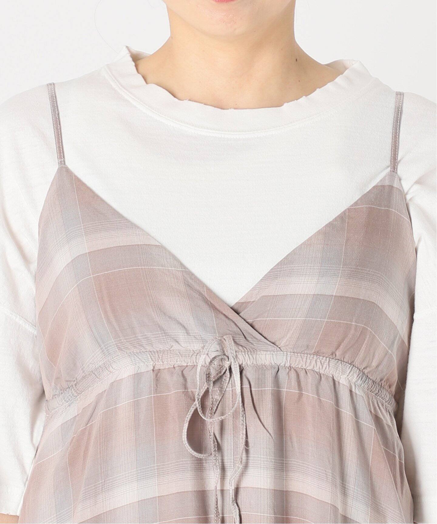 REMI RELIEF/レミレリーフ】CHECK CAMI DRESS（ワンピース）｜L 