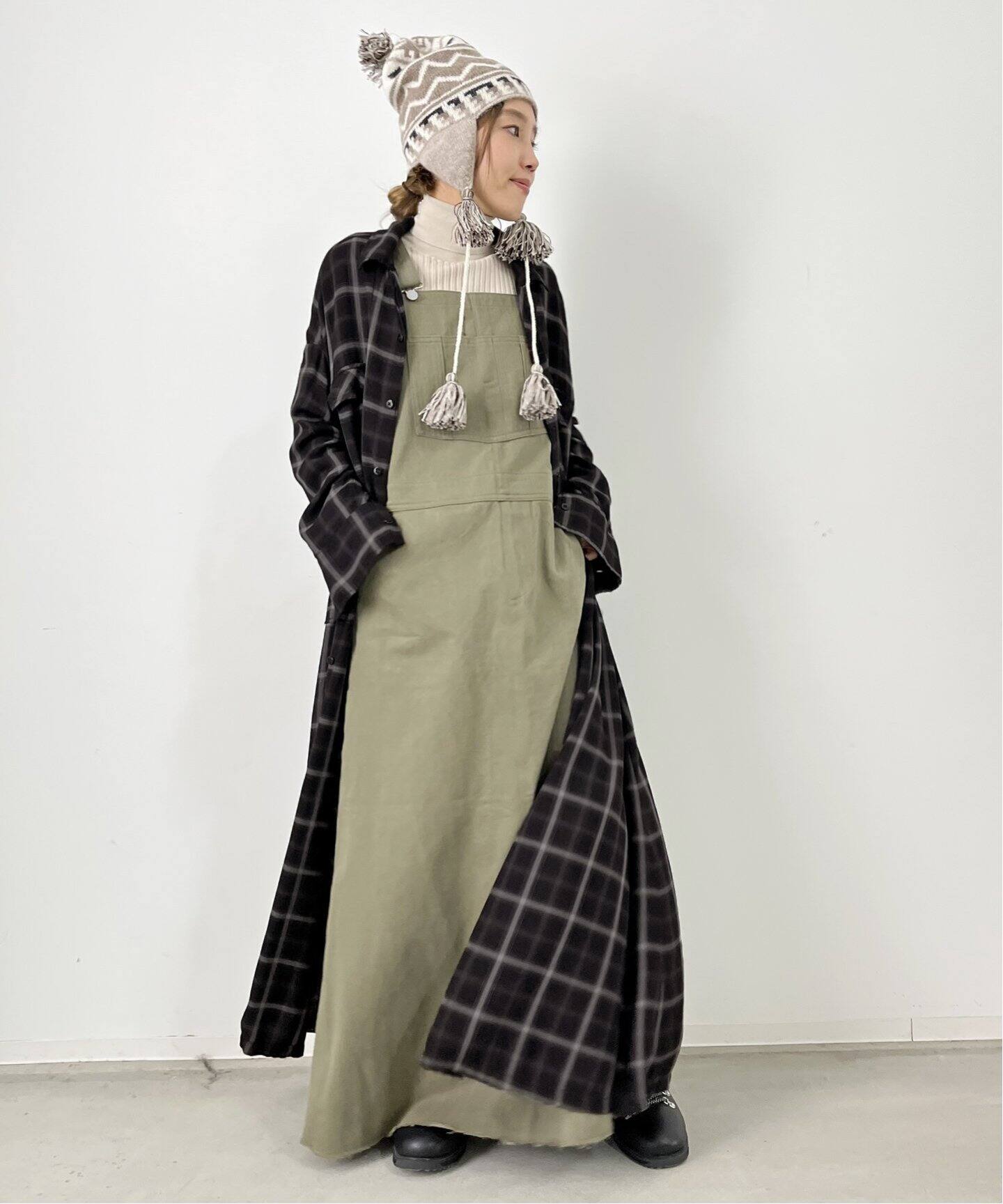 20,825円アパルトモン REMI RELIEF CHECK SHIRT DRESS