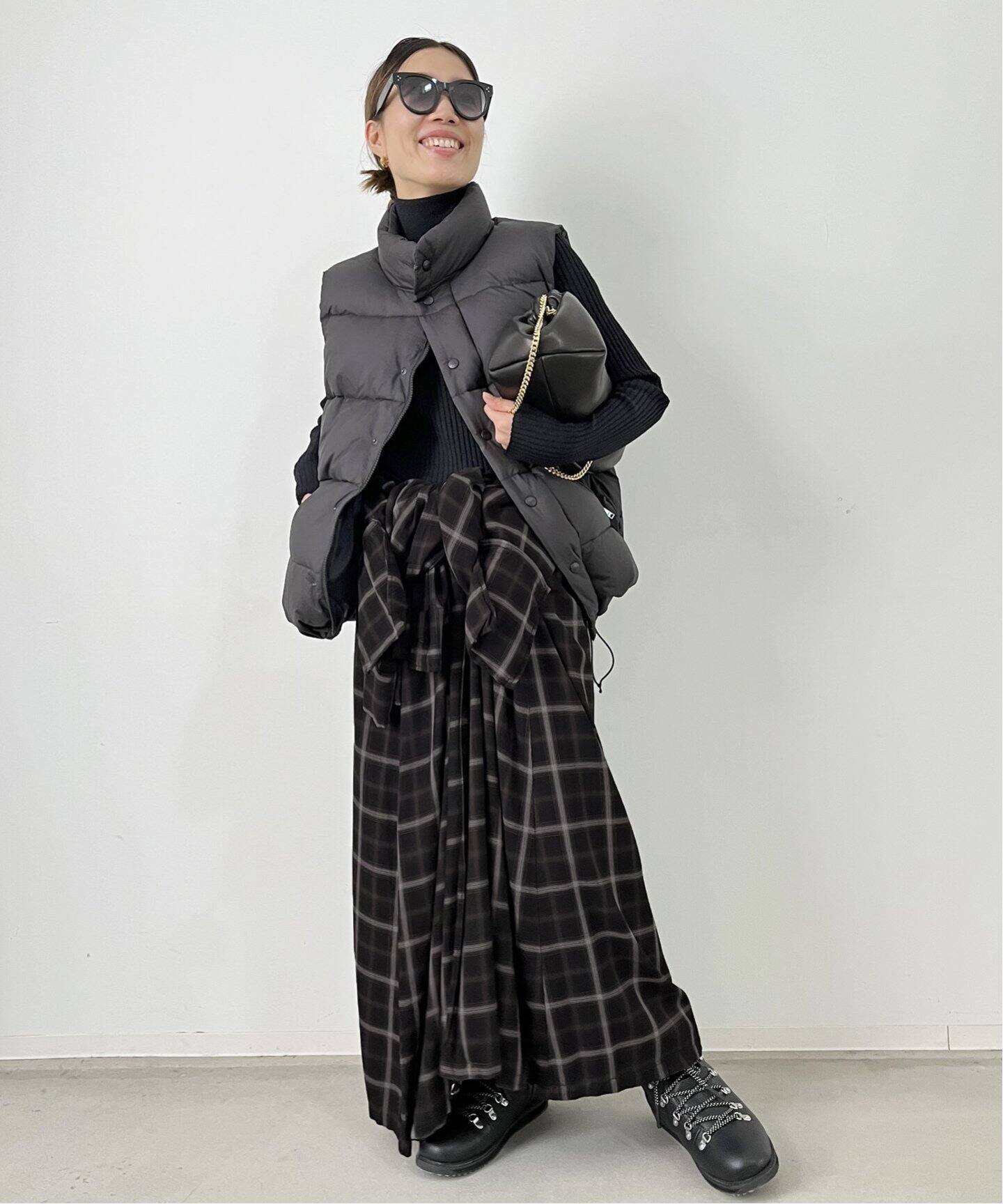 REMI RELIEF/レミレリーフ】CHECK SHIRT DRESS（ワンピース）｜L  