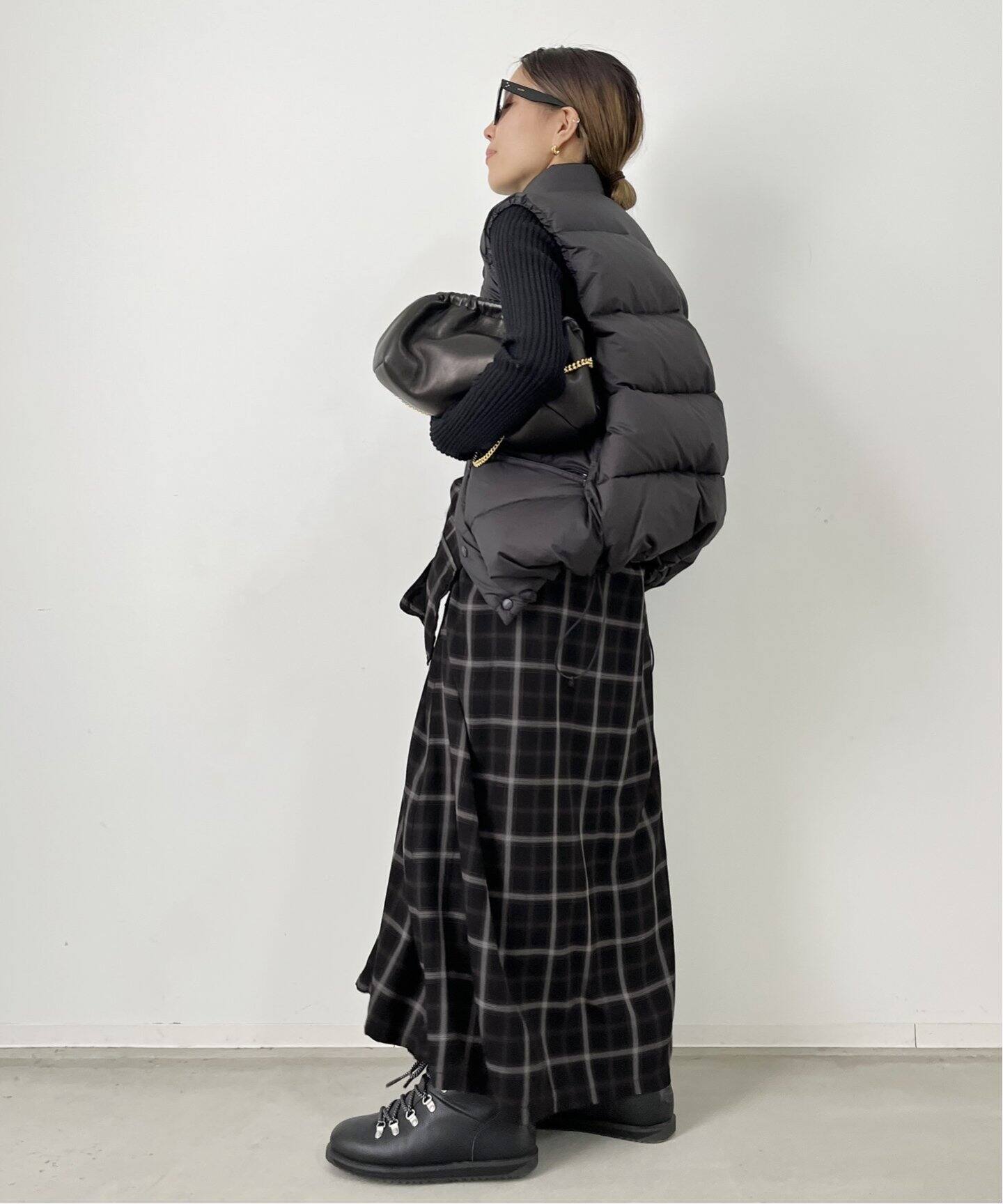 REMI RELIEF/レミレリーフ】CHECK SHIRT DRESS（ワンピース）｜L 