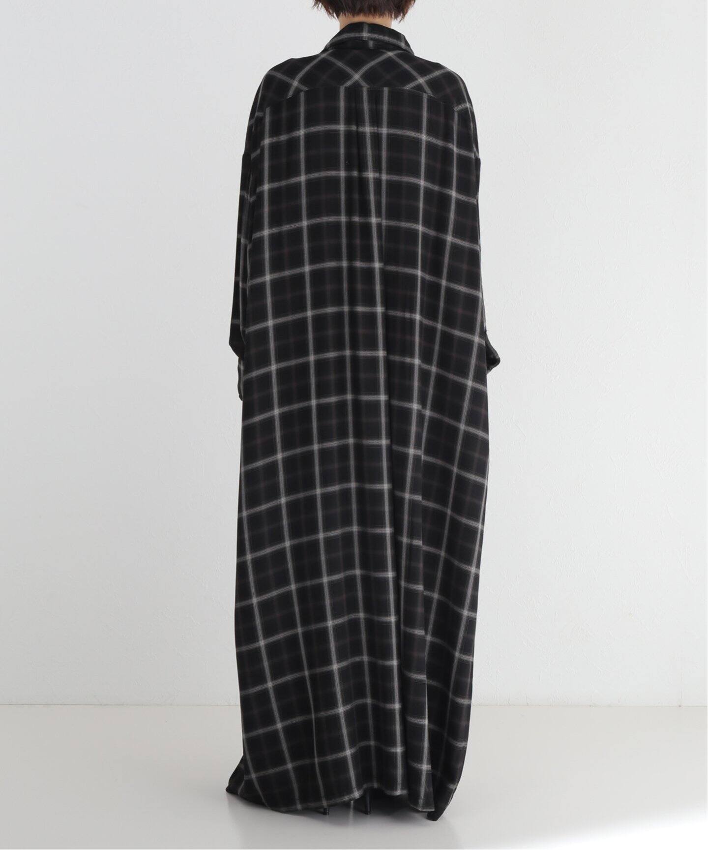 REMI RELIEF/レミレリーフ】CHECK SHIRT DRESS（ワンピース）｜L 