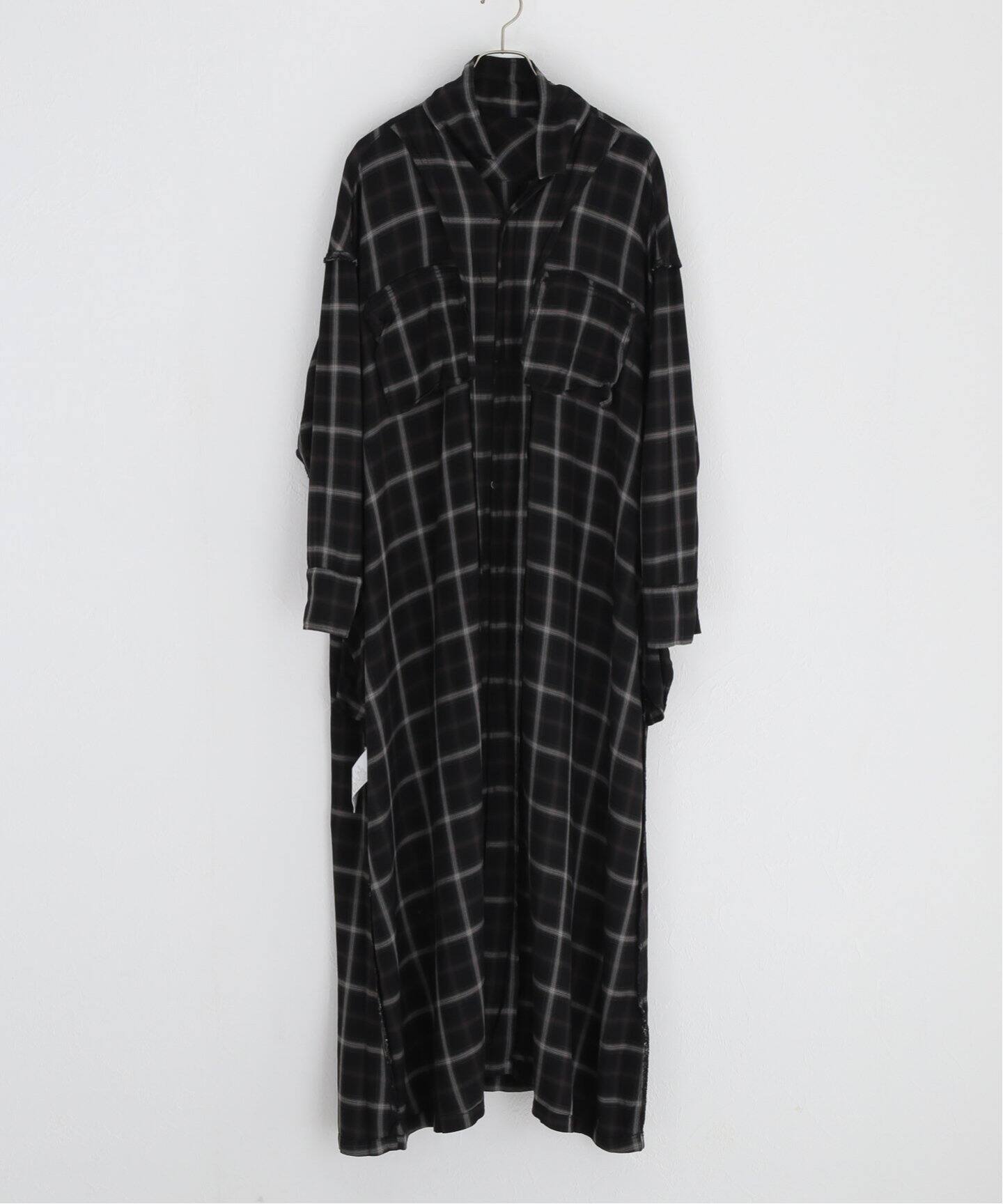 REMI RELIEF/レミレリーフ】CHECK SHIRT DRESS（ワンピース）｜L  
