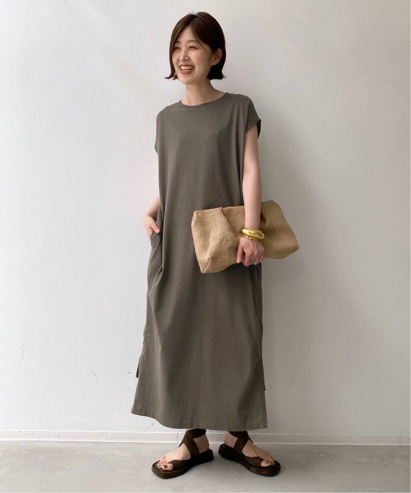 Americana/アメリカーナ】N/S SIDE ZIP Onepiece（ワンピース）｜L  