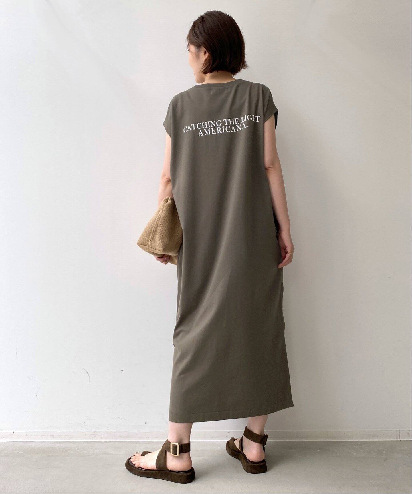 Americana/アメリカーナ】N/S SIDE ZIP Onepiece（ワンピース）｜L  