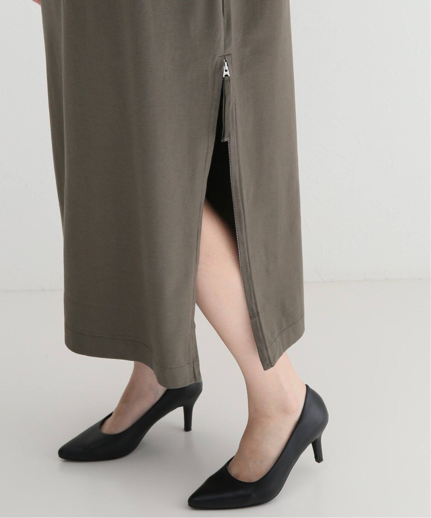 Americana/アメリカーナ】N/S SIDE ZIP Onepiece（ワンピース）｜L  