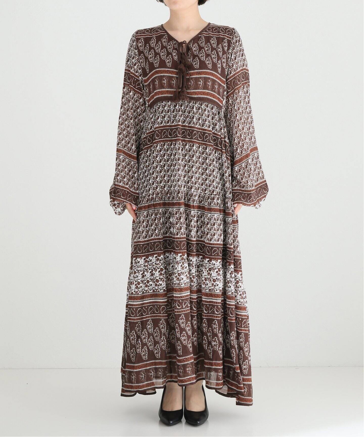 BLUE BOHEME/ブルー ボヘム】Printed Long Dress（ワンピース）｜L  