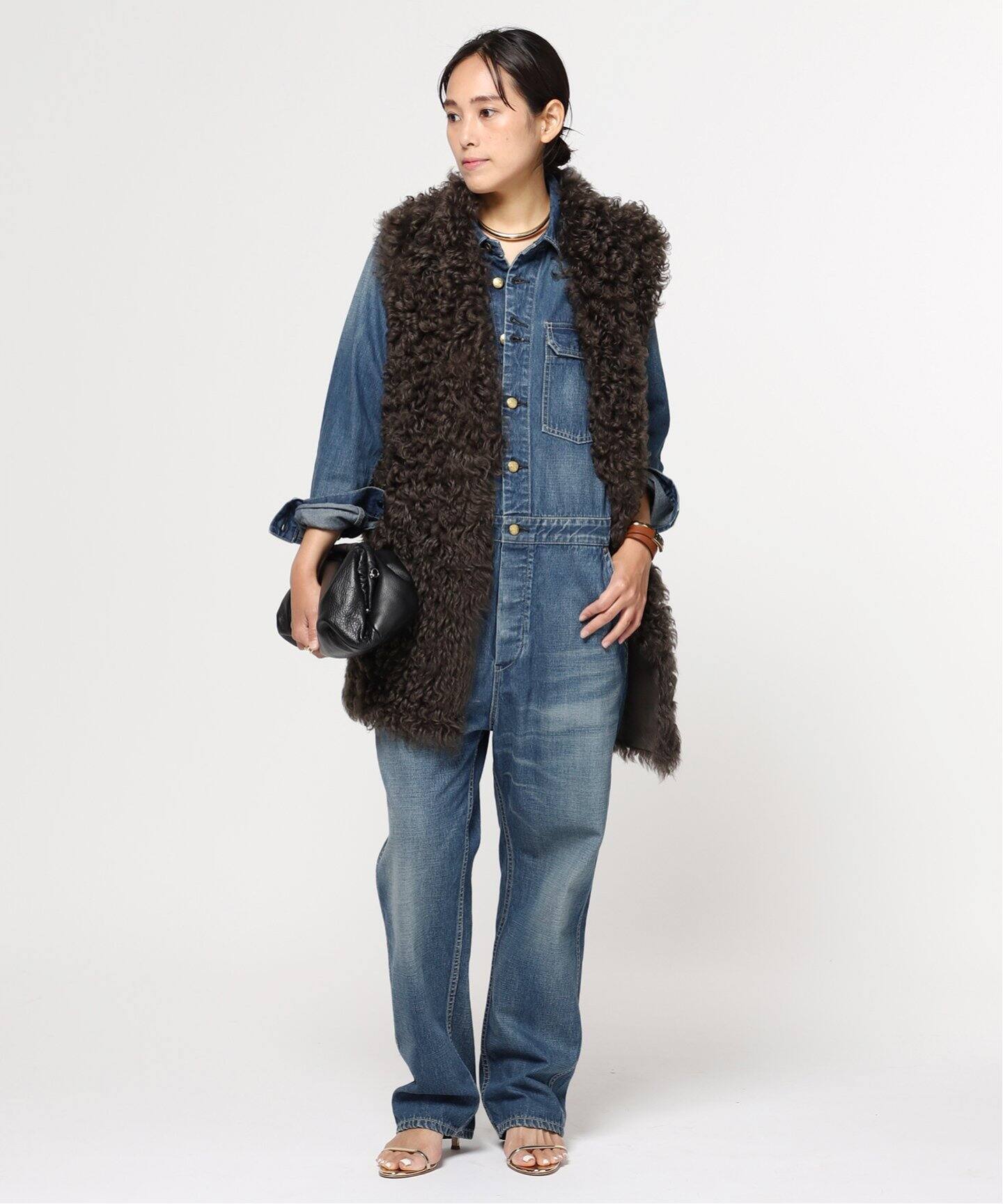 Attick by Johnbull/アティック バイ ジョンブル】Denim all in one 