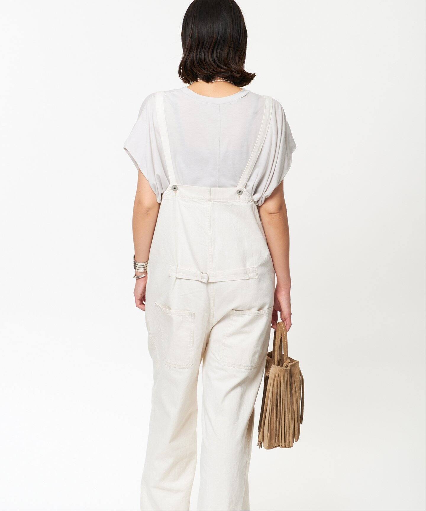 JOHNBULL/ジョンブル】ホワイトデニムチューブサロペット（サロペット  