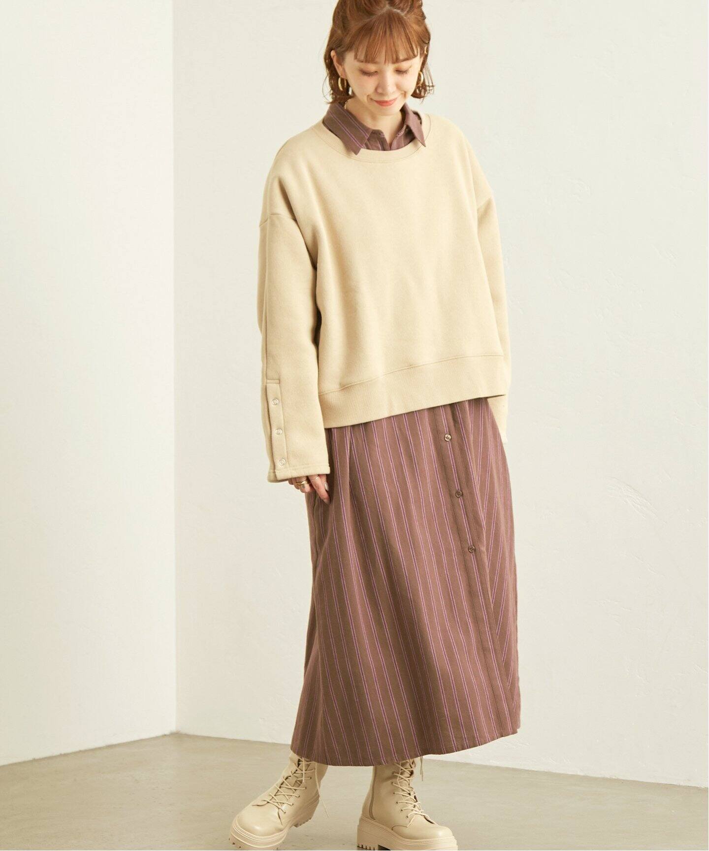 ストライプシャツワンピース（ワンピース）｜B.C STOCK（ベーセー  