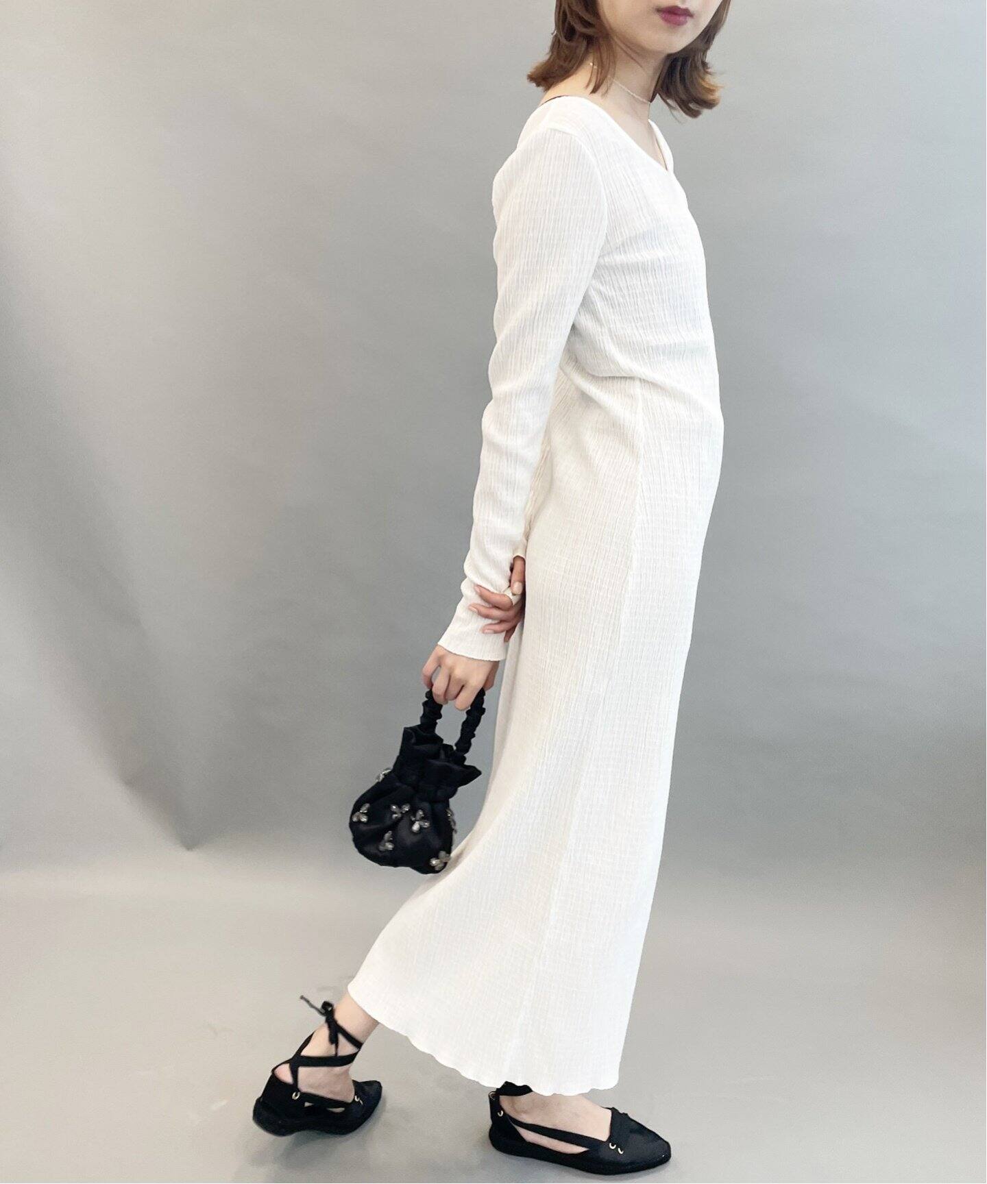 Tcクレープロングワンピース Edit For Lulu エディット フォー ルル 公式のファッション通販 Baycrew S Store